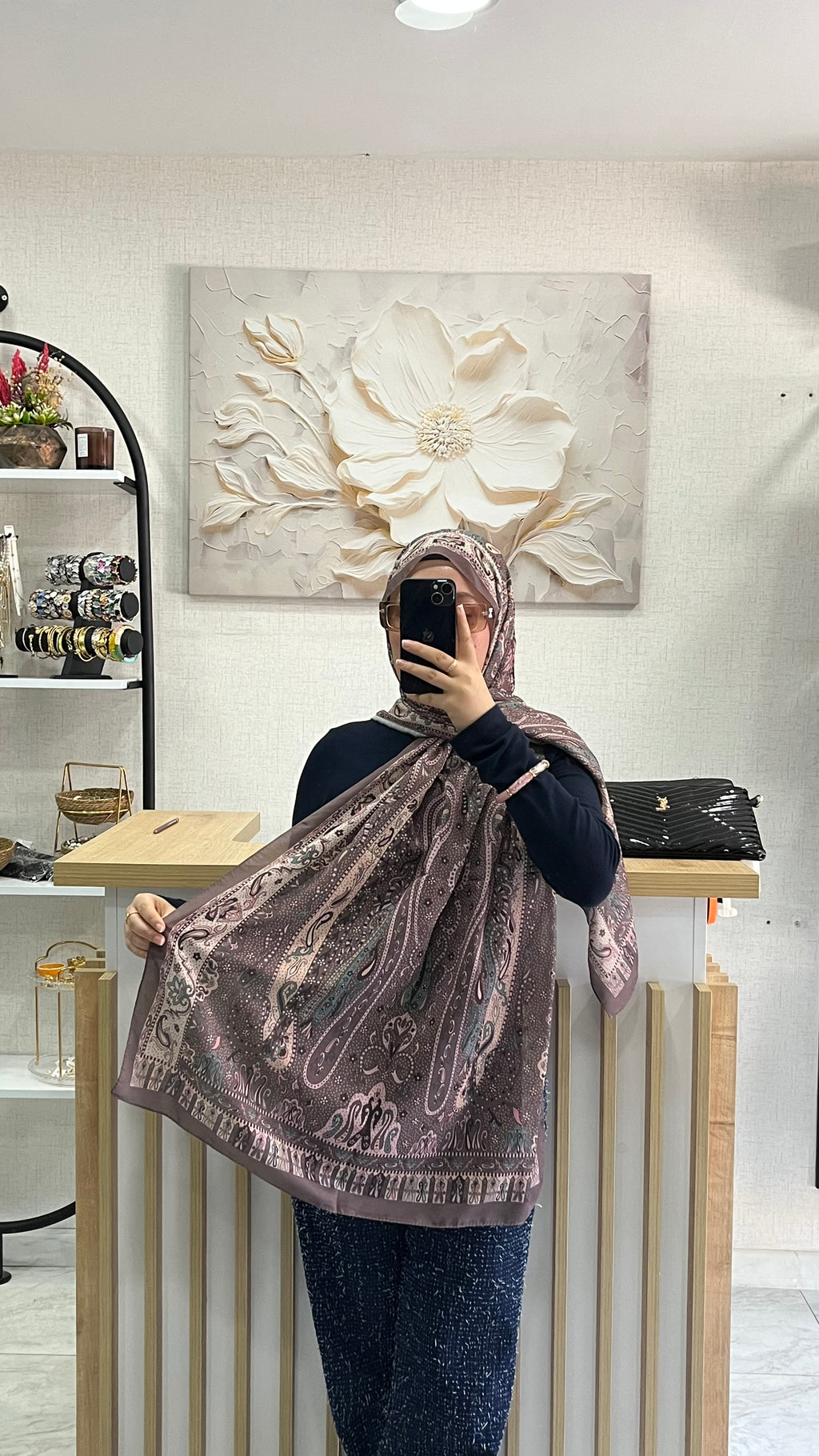 Etro Desen Soft Şal Sütlü Kahve