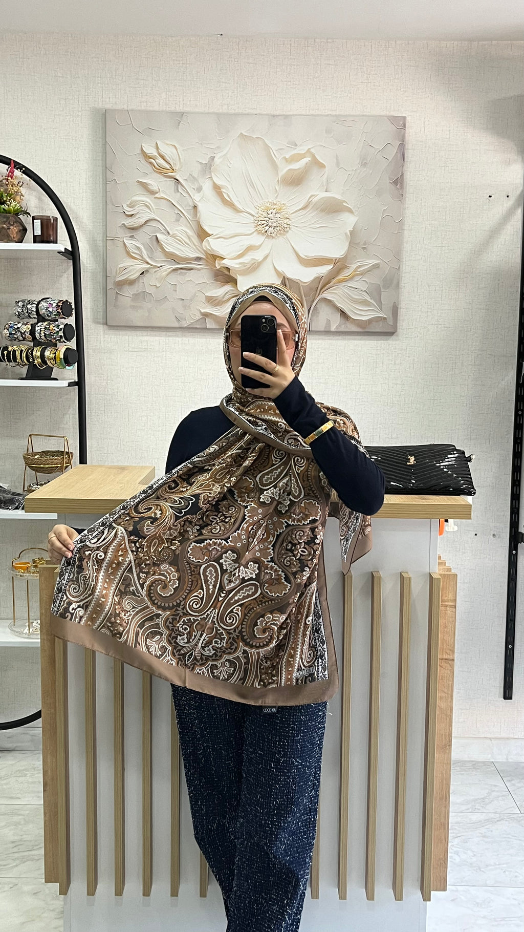 Etro Desen Soft Şal Hardal