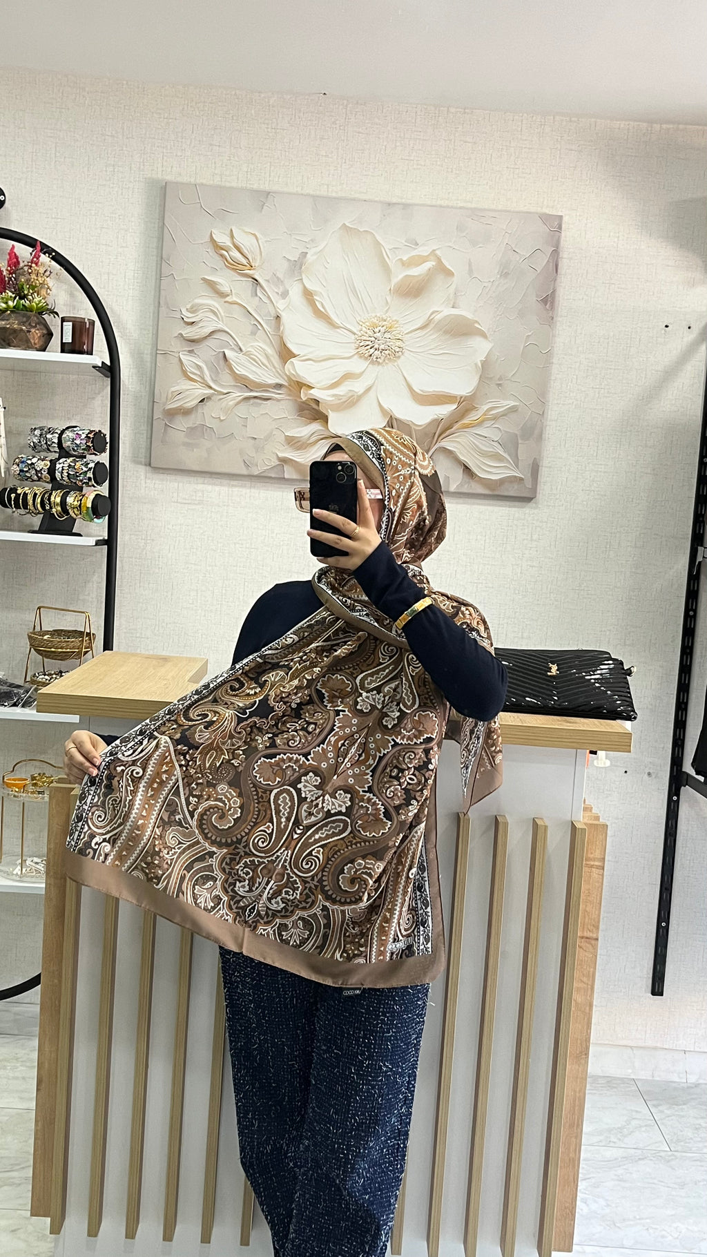 Etro Desen Soft Şal Hardal