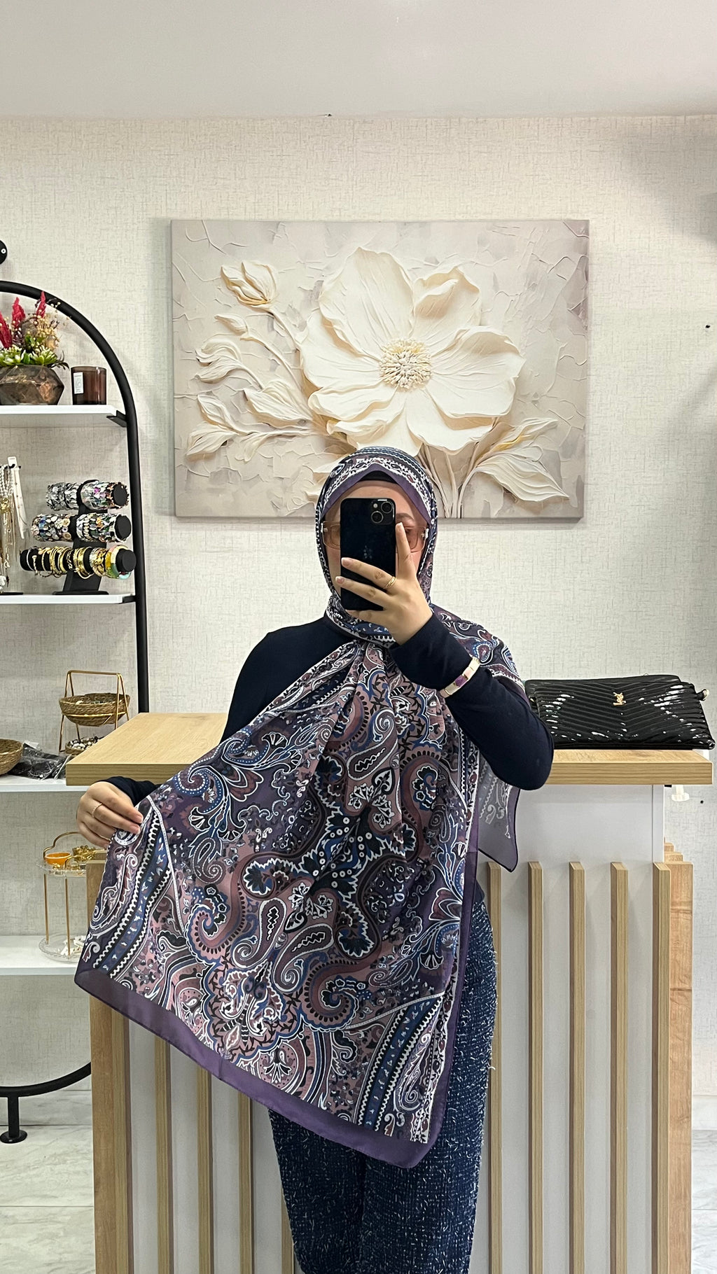 Etro Desen Soft Şal Mor