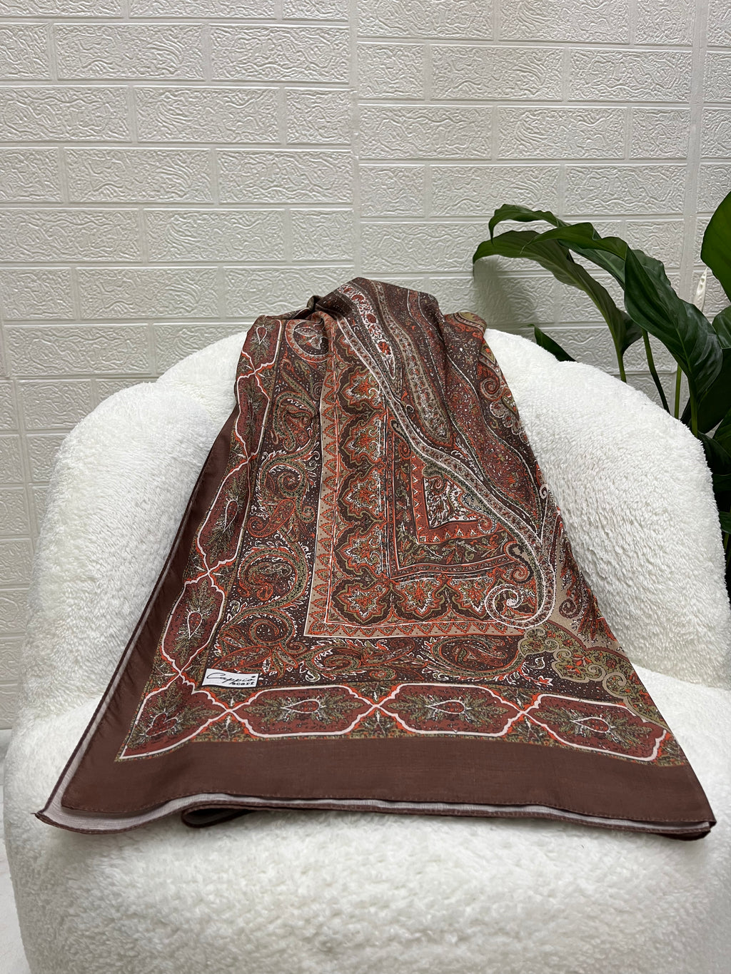 Etro Desen Soft Şal Taba