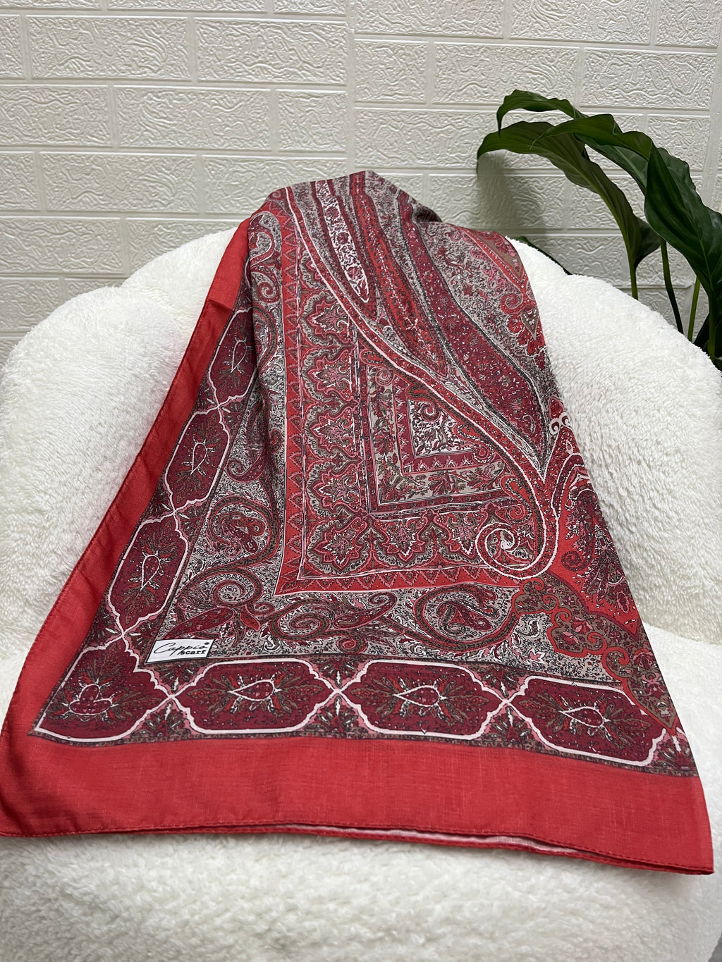 Etro Desen Soft Şal Nar Çiçeği