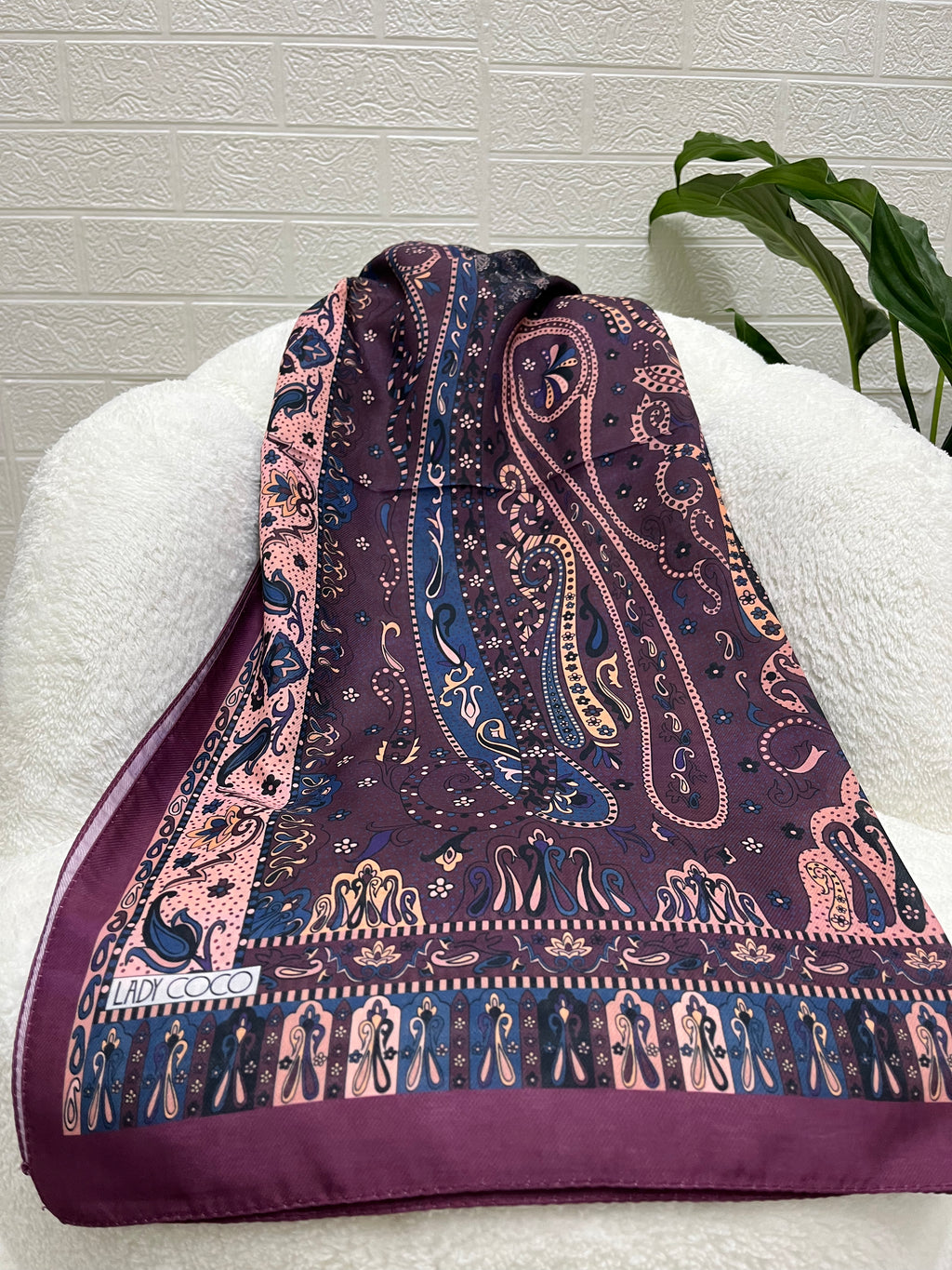 Etro Desen Soft Şal Mürdüm