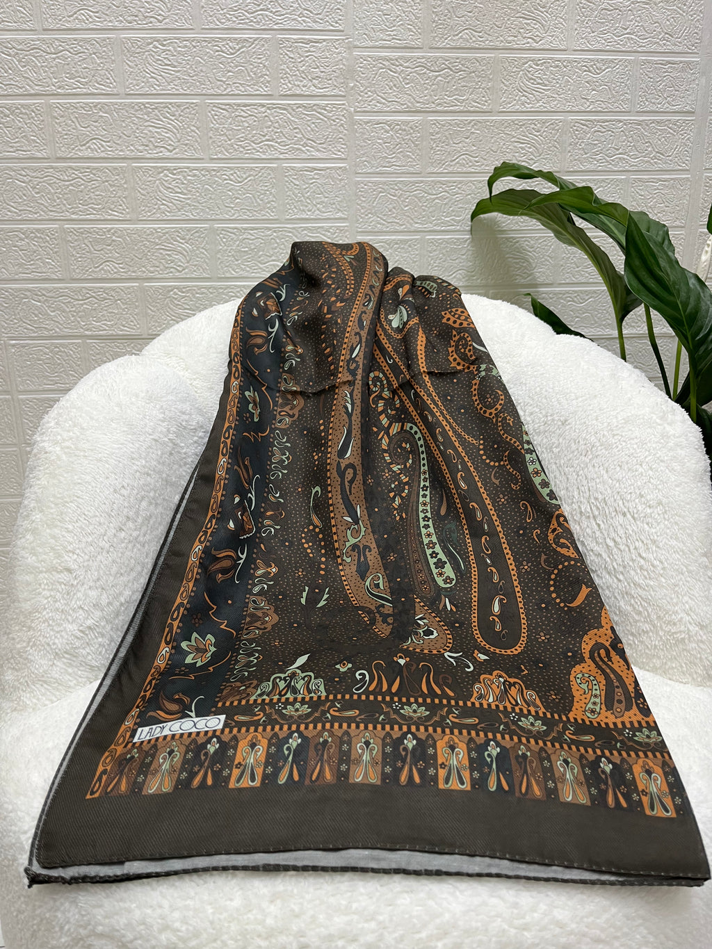 Etro Desen Soft Şal Haki