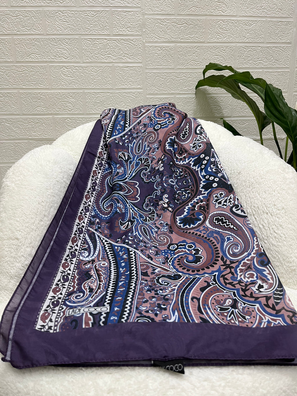 Etro Desen Soft Şal Mor