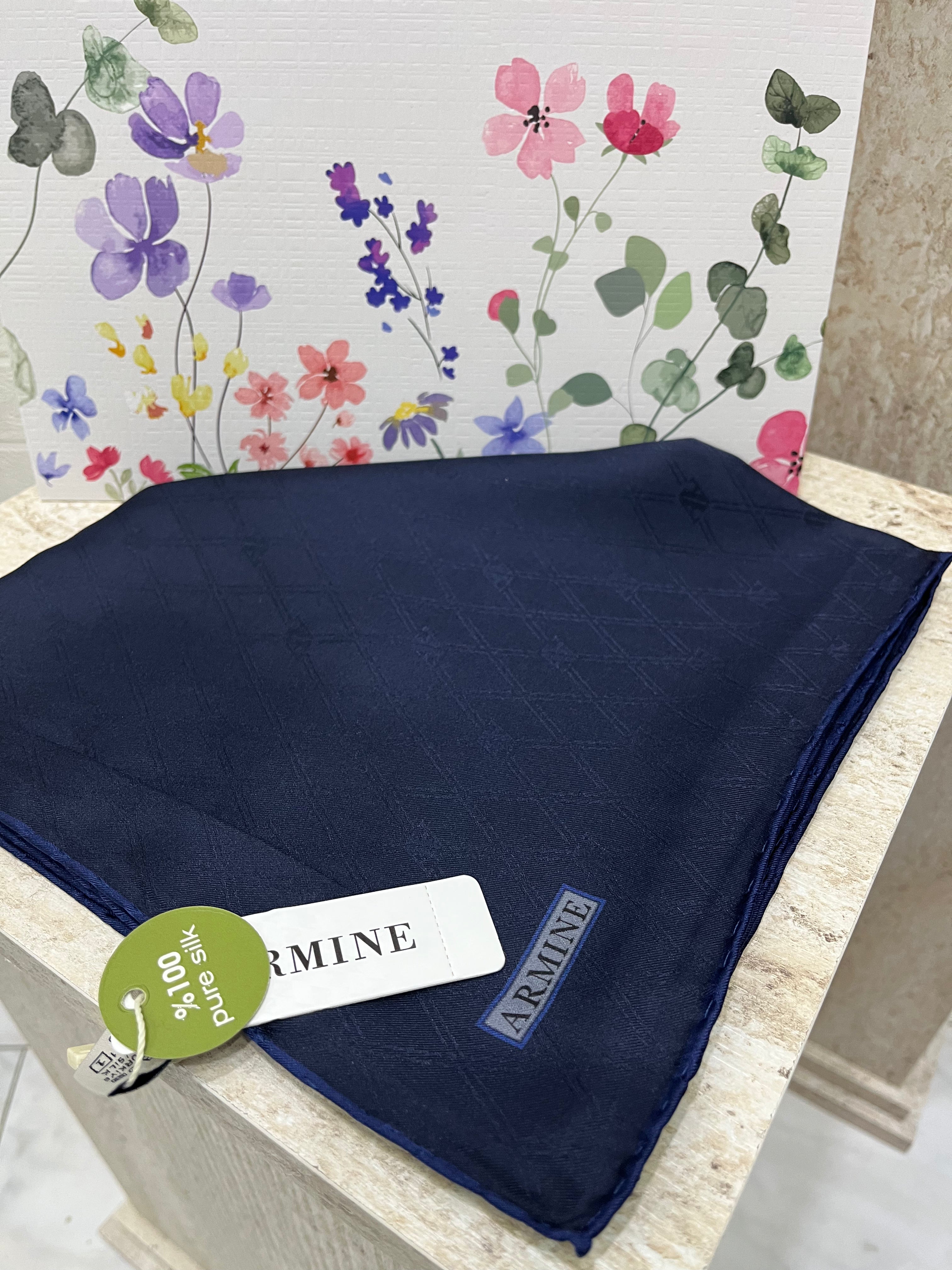 Armine Jakar Twill İpek Lacivert