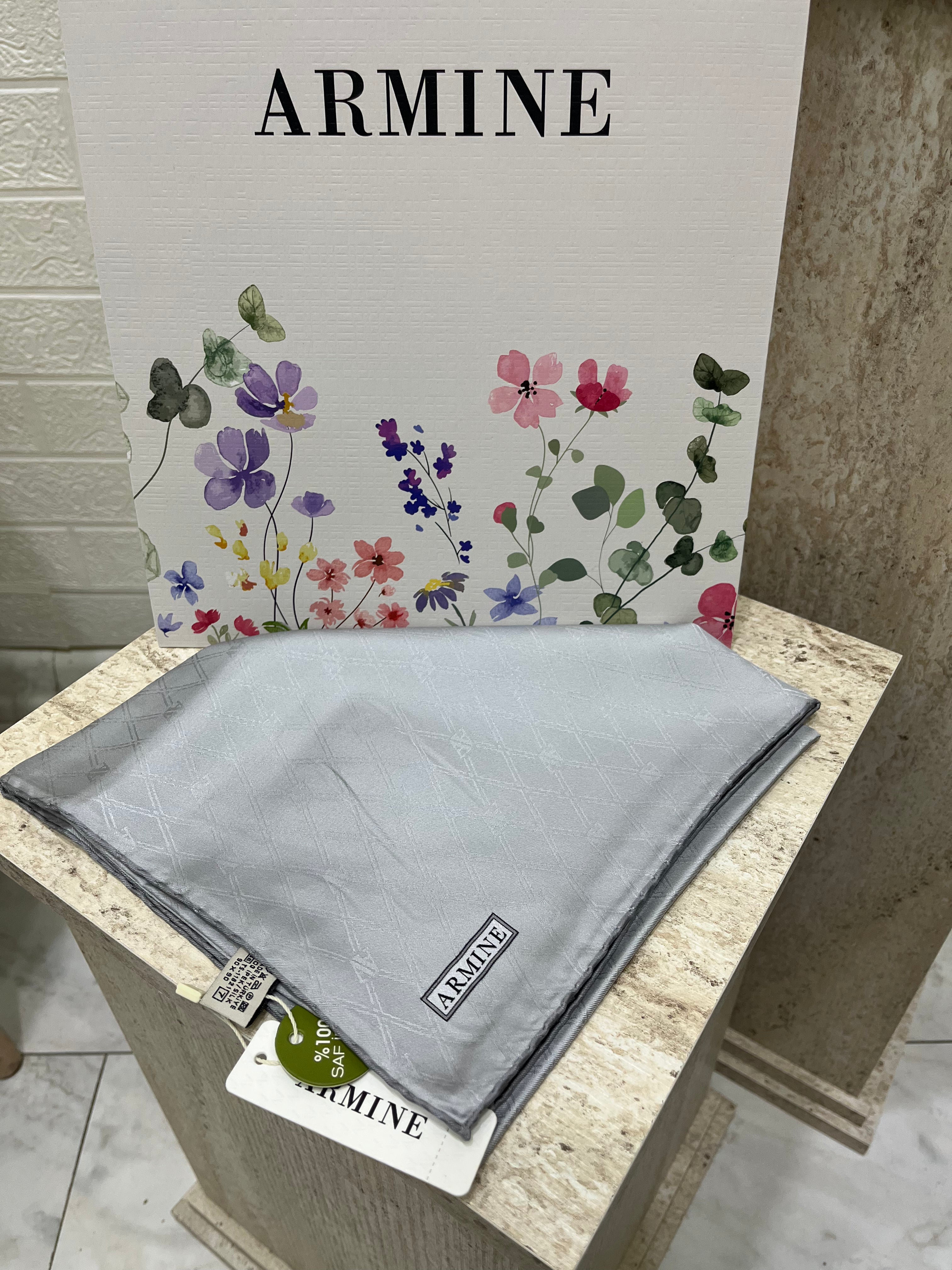 Armine Jakar Twill İpek Gümüş