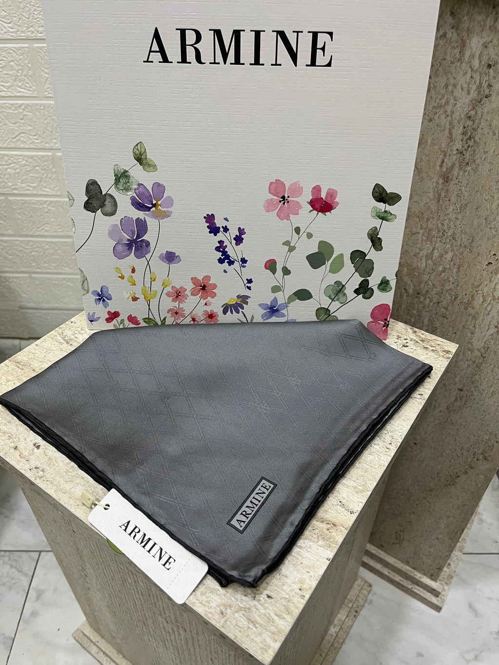 Armine Jakar Twill İpek Gri