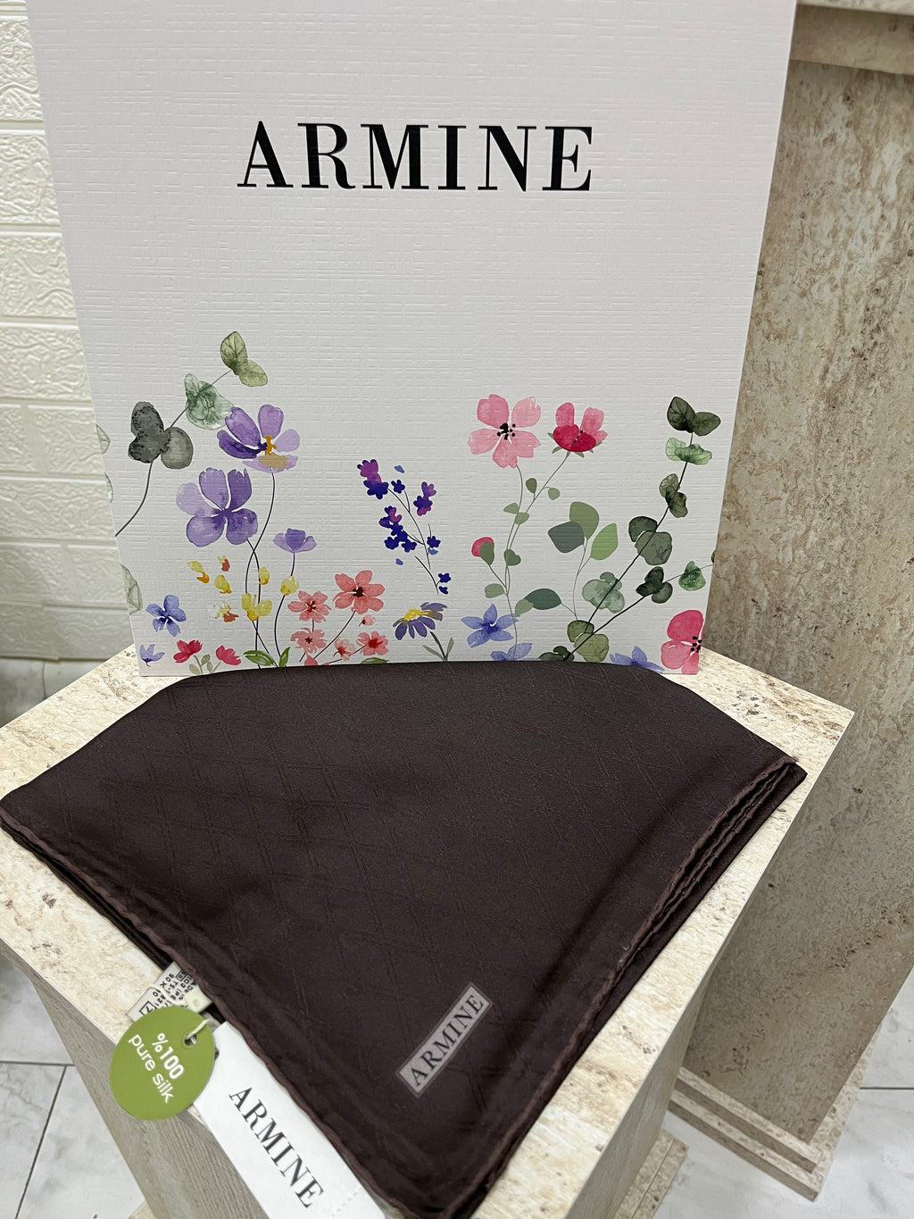 Armine Jakar Twill İpek Acı Kahve