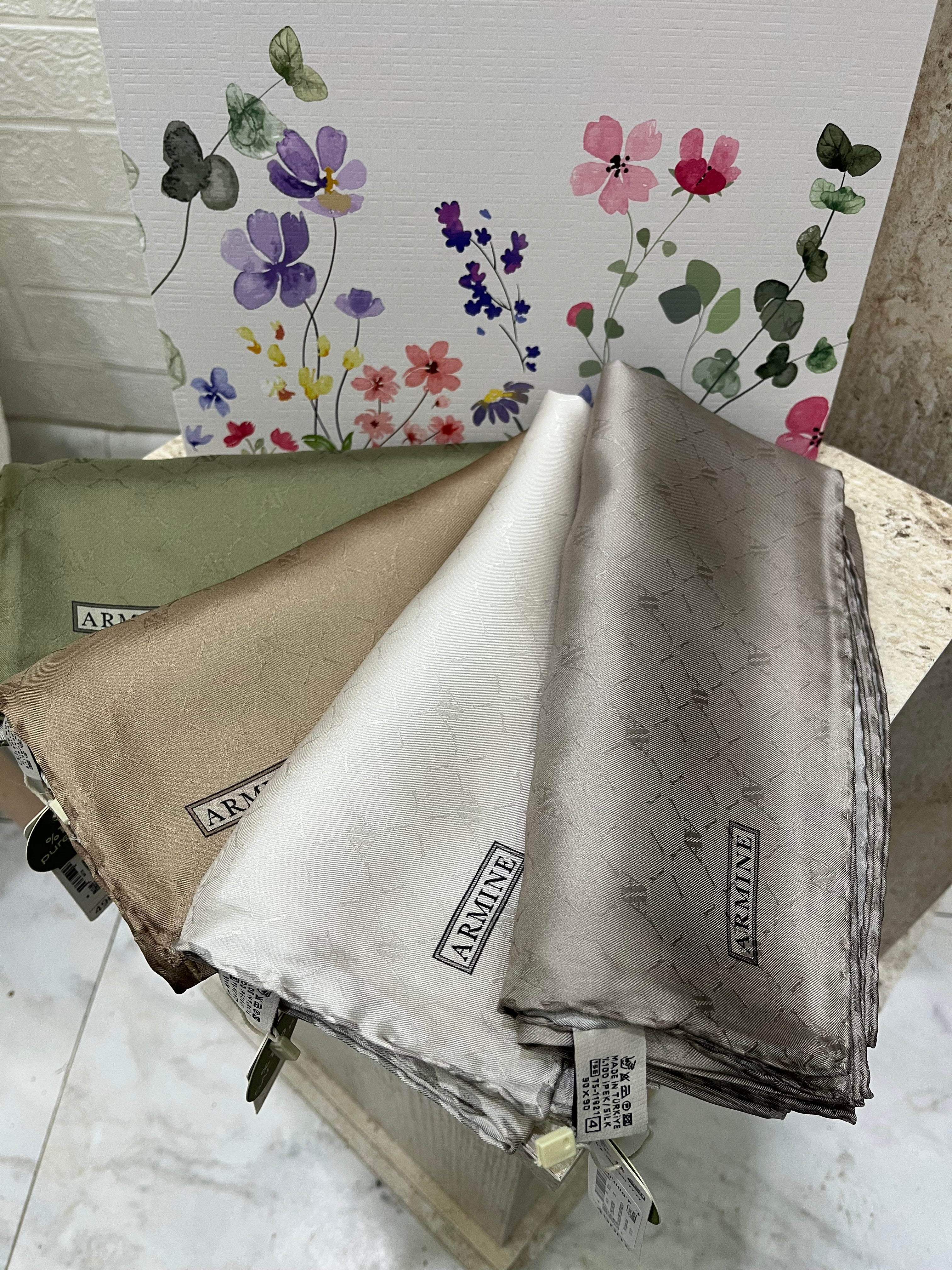 Armine Jakar Twill İpek Vizon