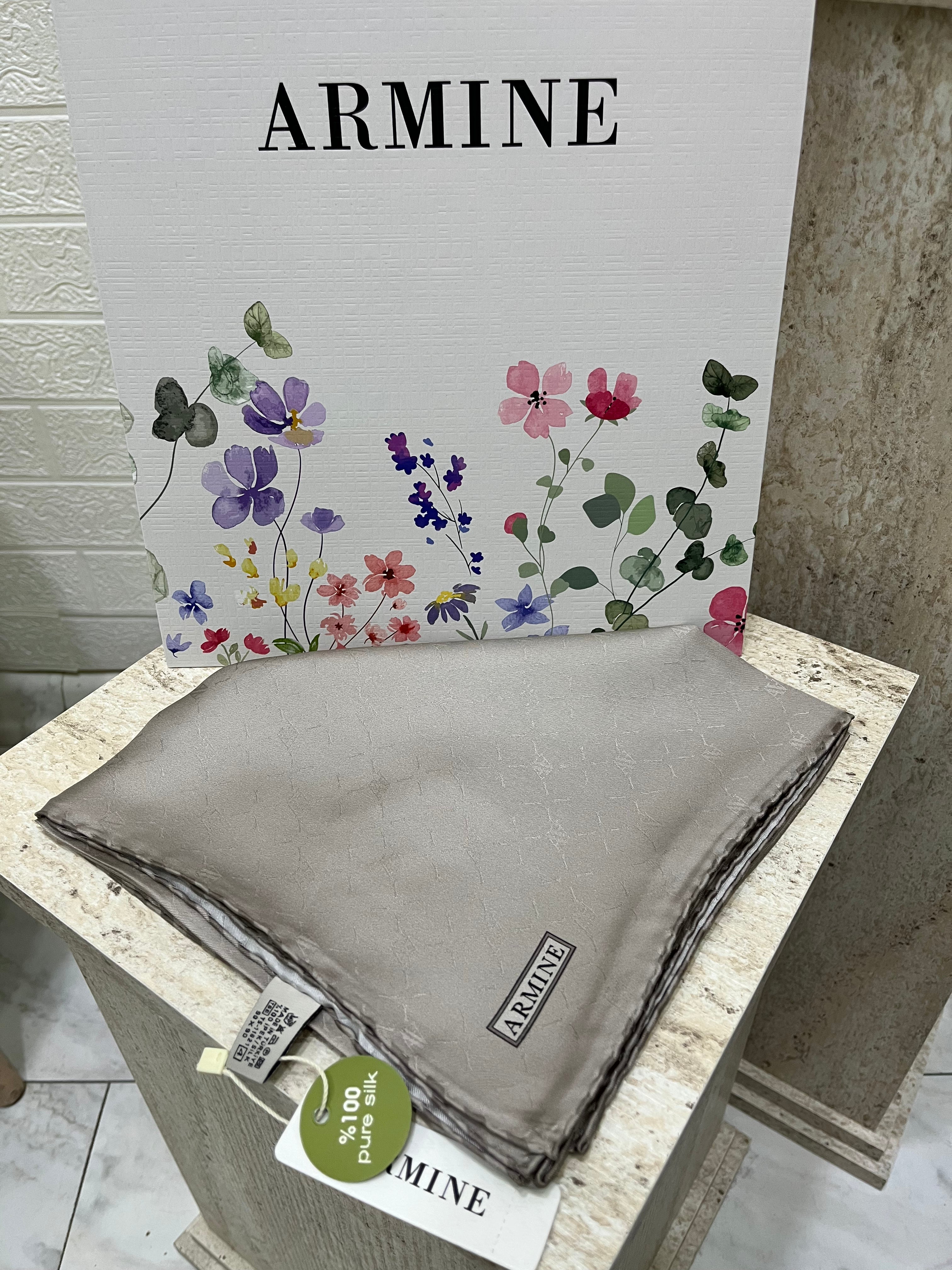 Armine Jakar Twill İpek Vizon