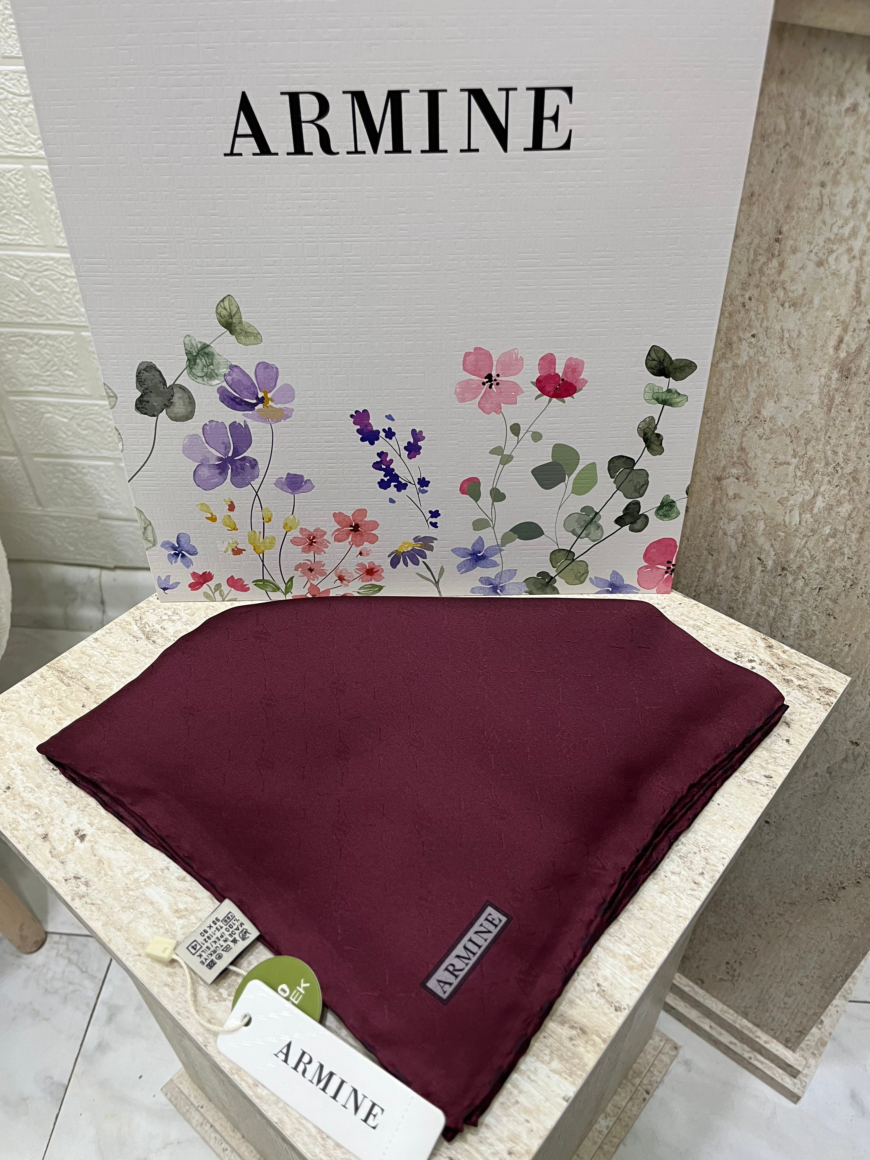 Armine Jakar Twill İpek Bordo