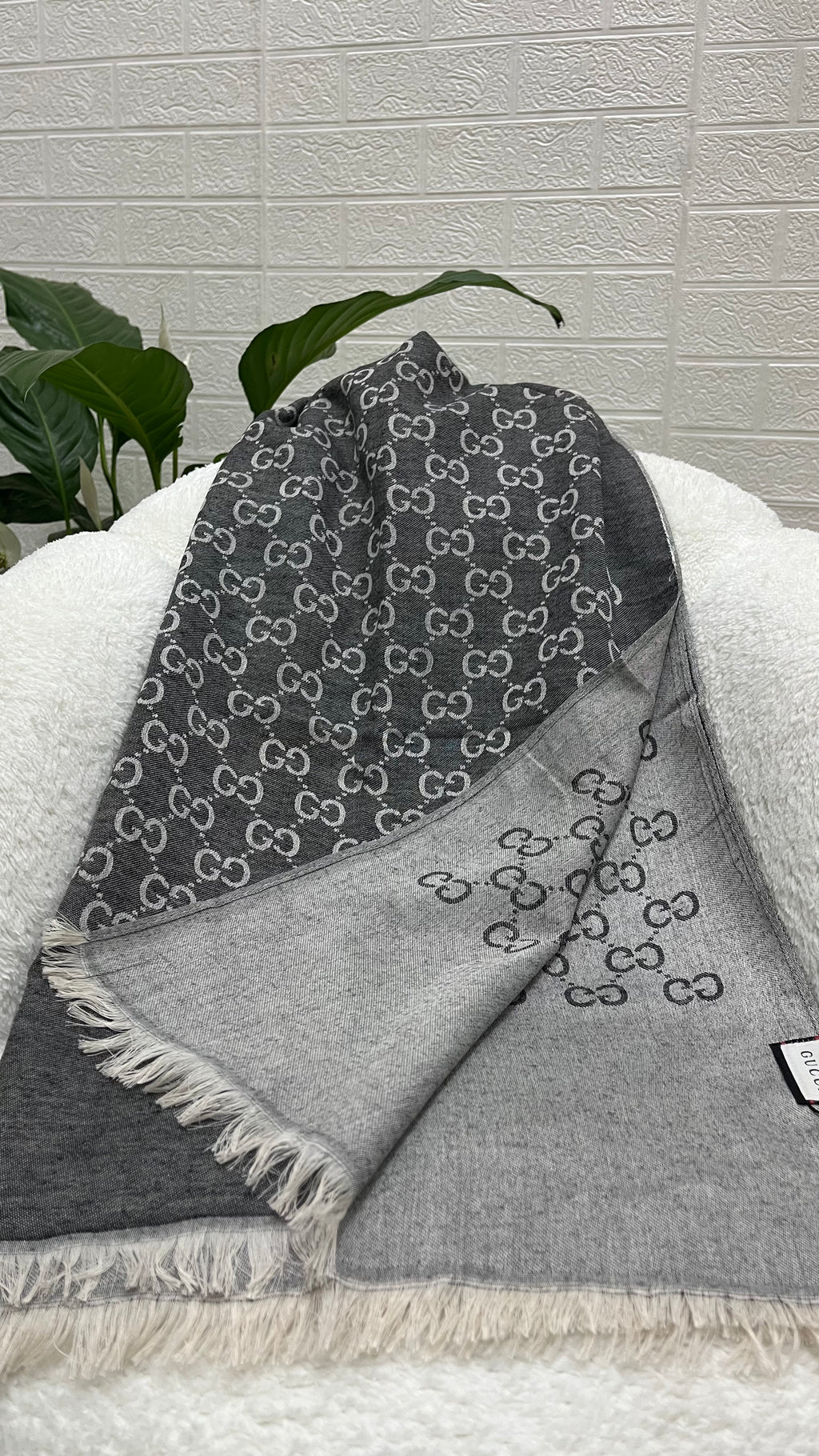 İthal Yün Pamuk Şal Füme