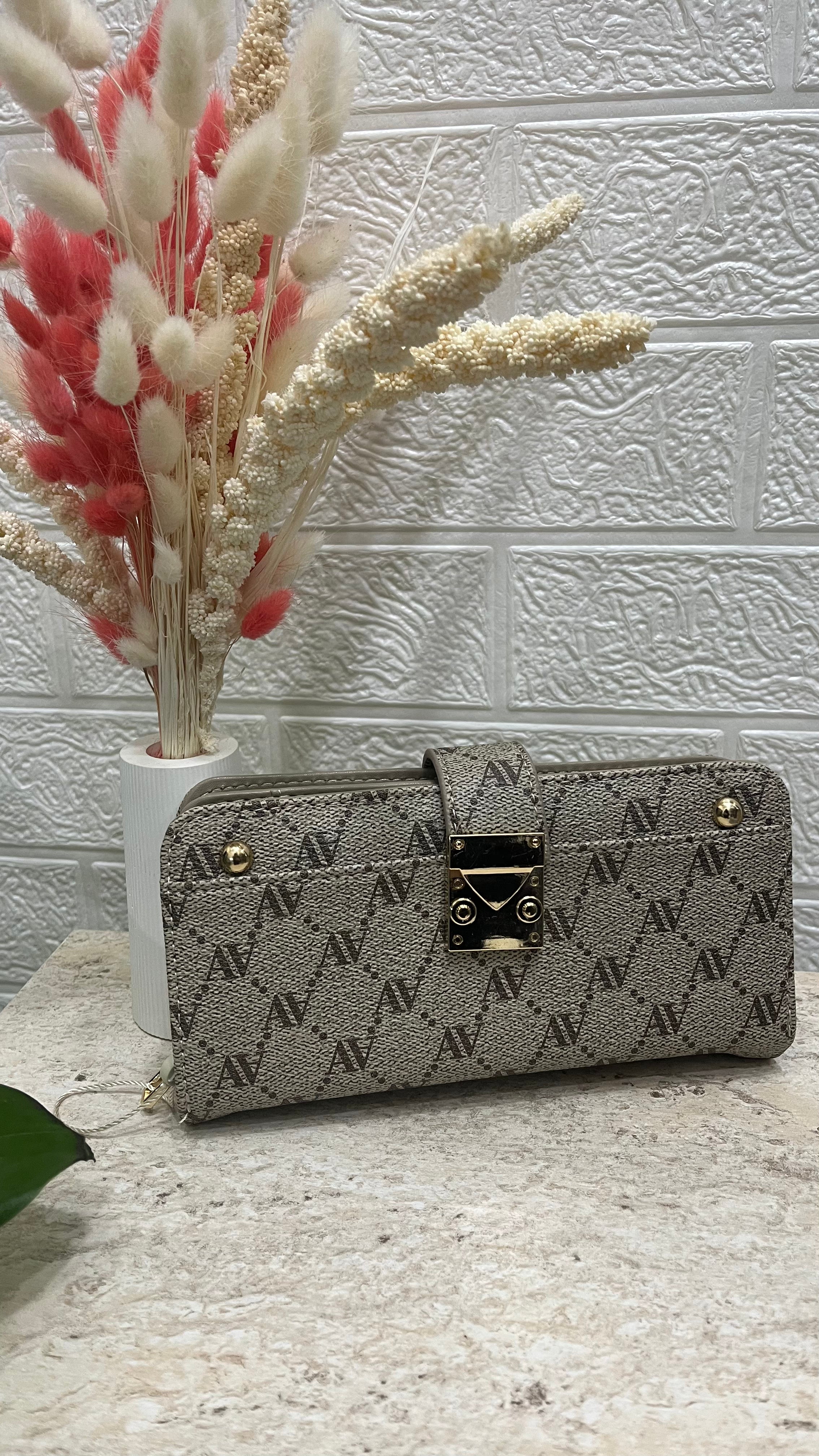 Vizon Monogram Desen Cüzdan