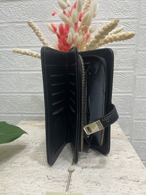 Acı Kahve Monogram Desen Cüzdan