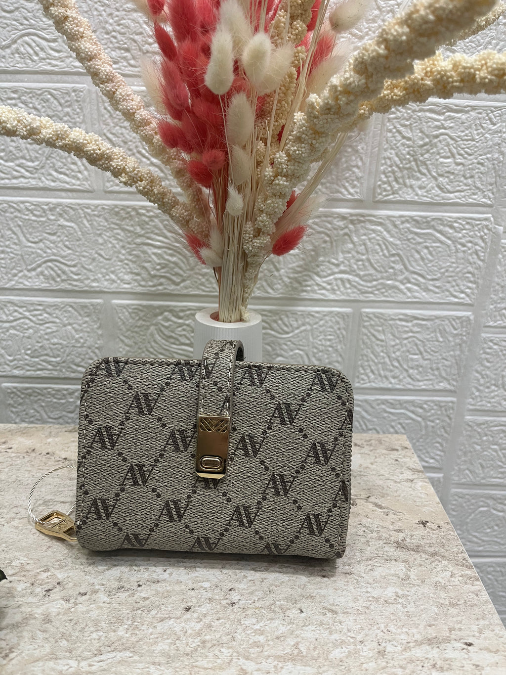 Camel Monogram Desen Cüzdan