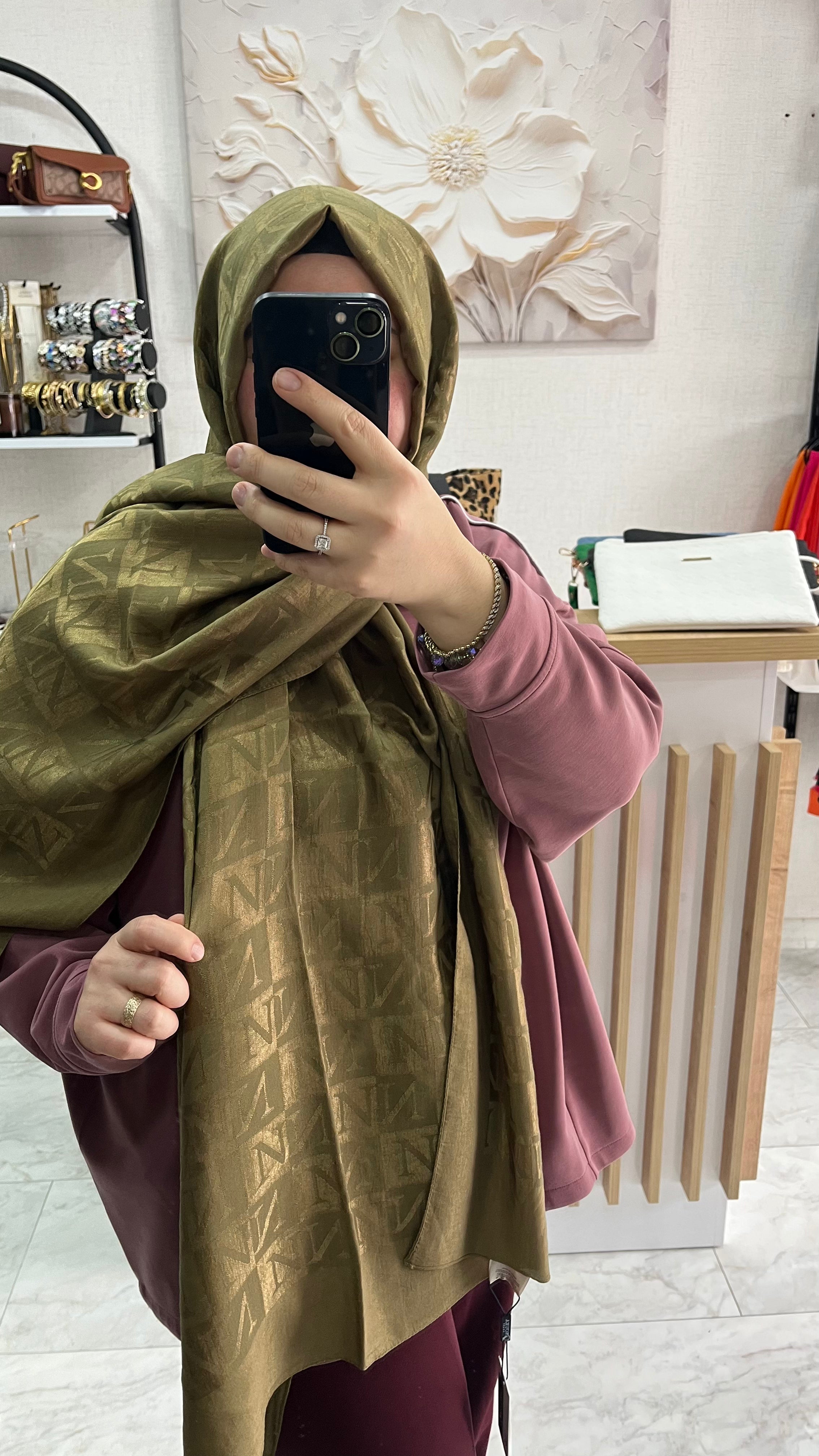 Noura Scarf Naia Şal Oksit