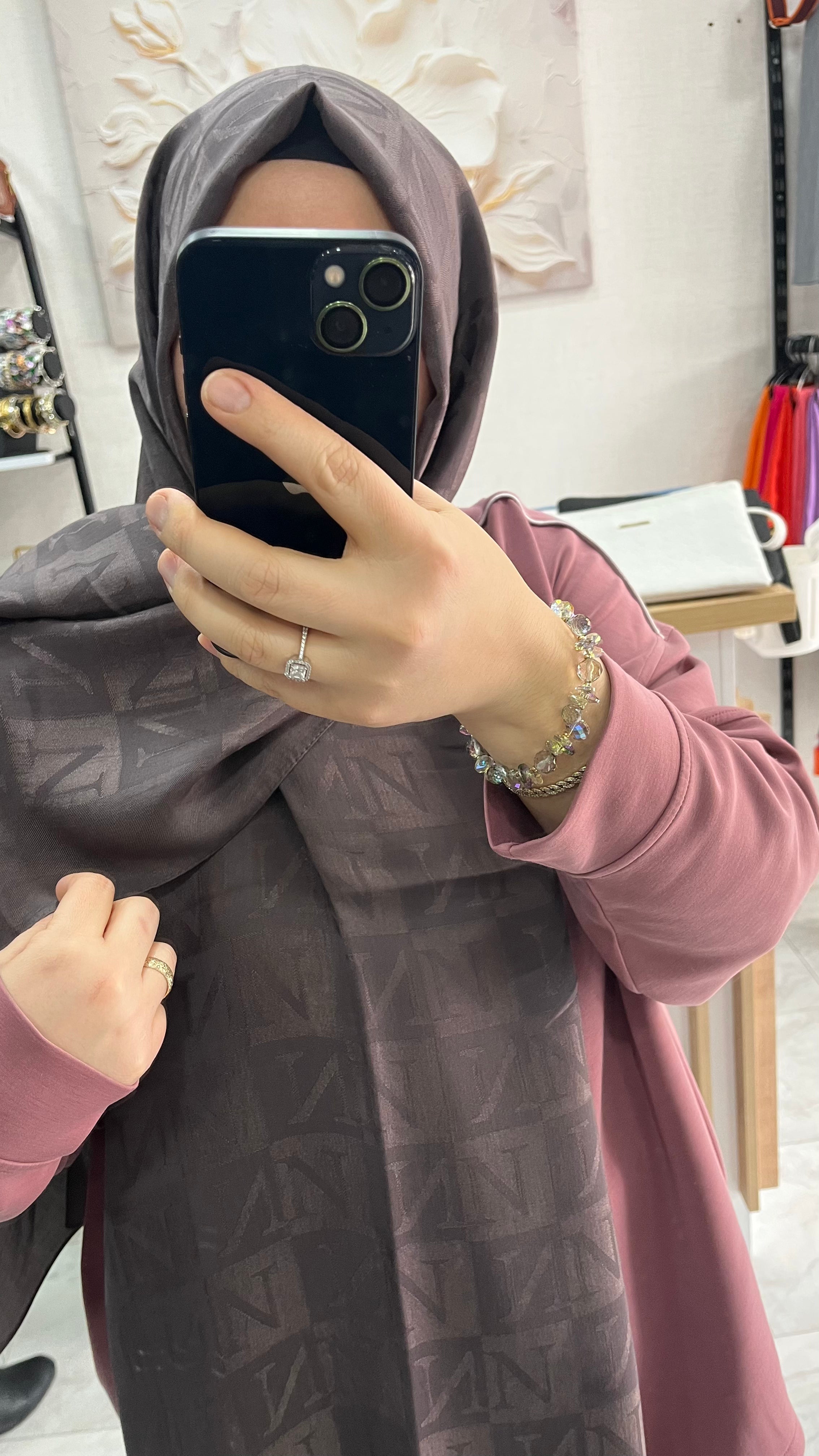 Noura Scarf Naia Şal Antrasit