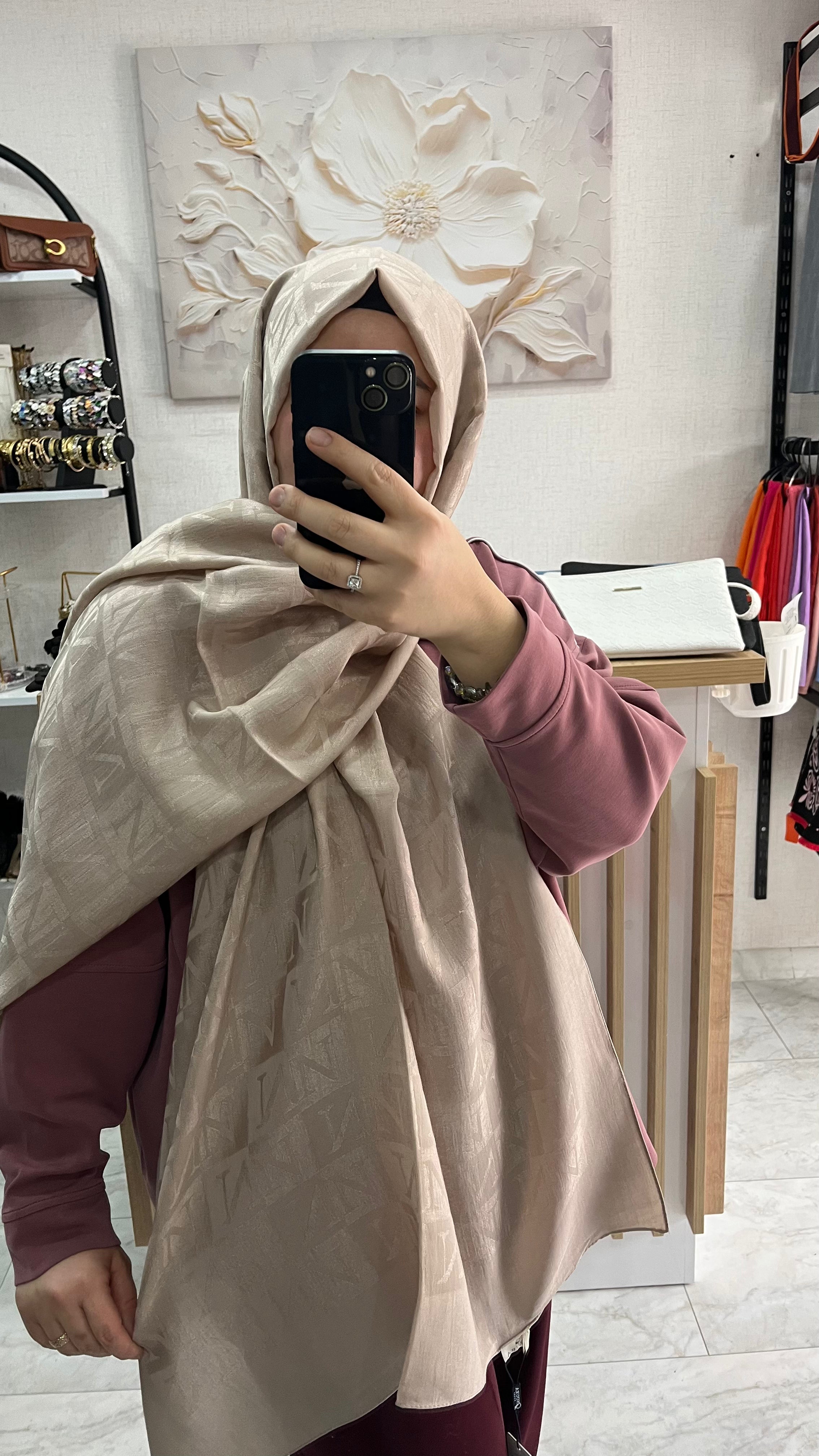 Noura Scarf Naia Şal Bej
