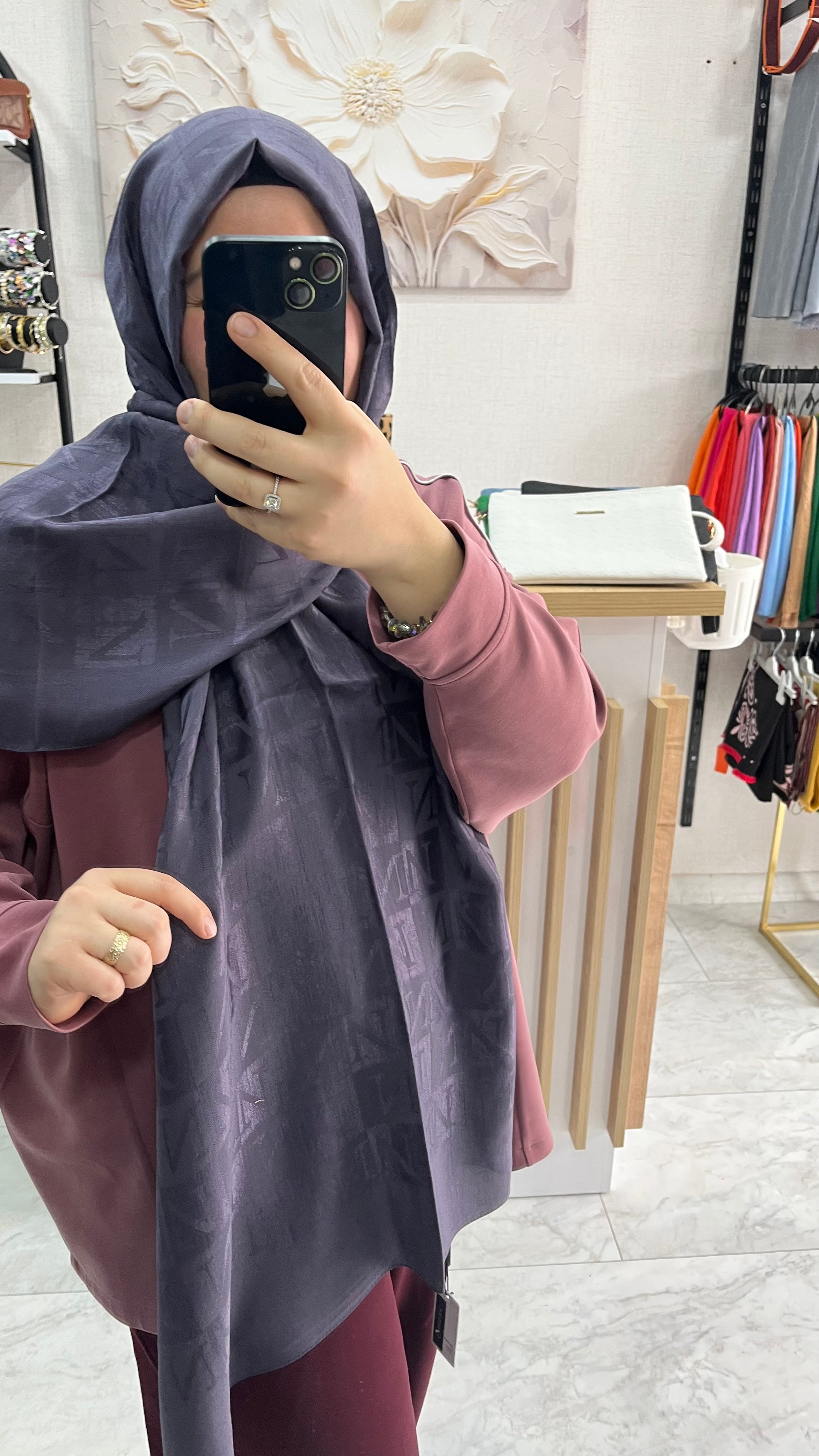 Noura Scarf Naia Şal Leylak