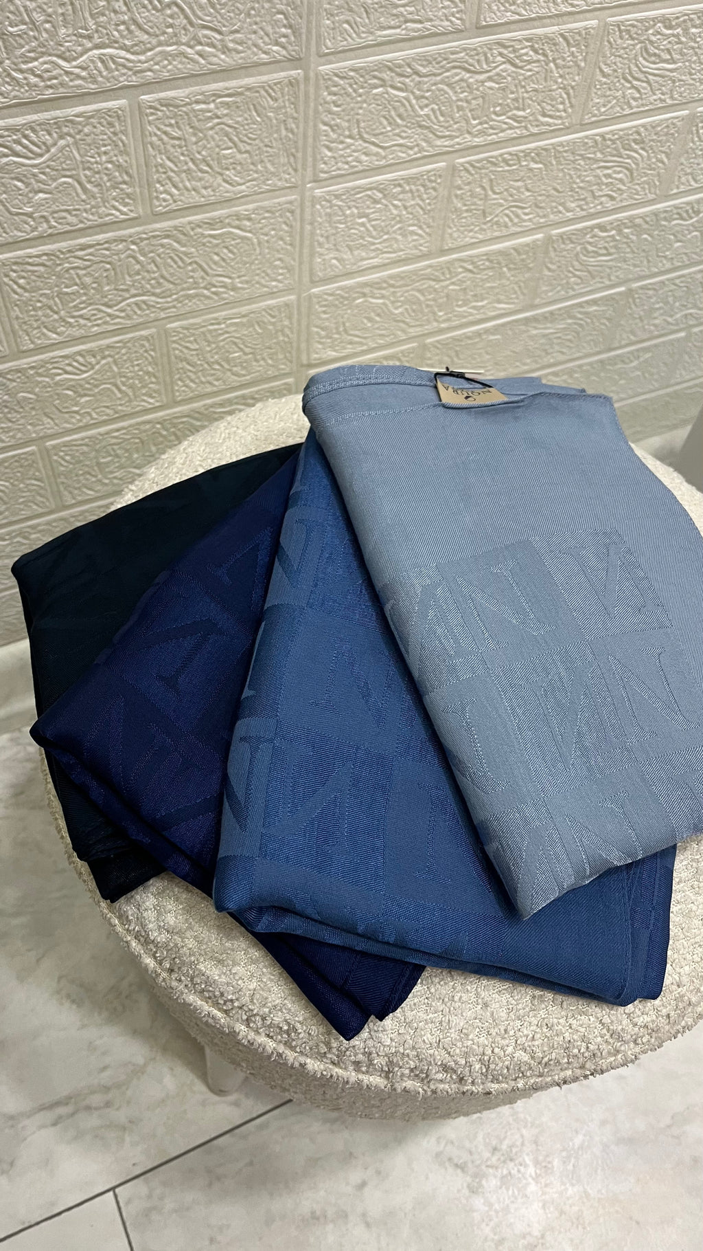 Noura Scarf Naia Şal  Kot Mavi