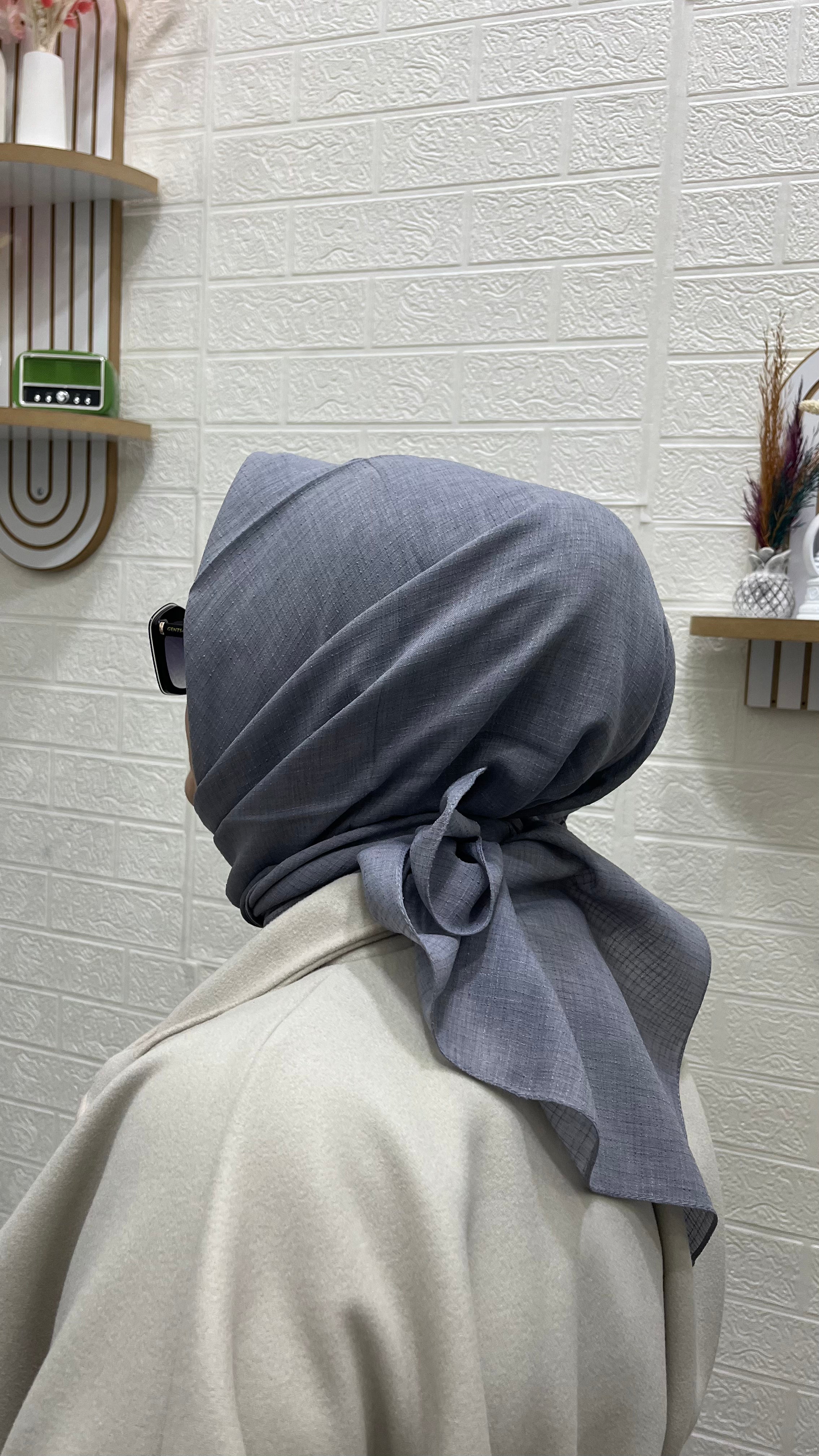 Tela Eşarp Soğuk Gri