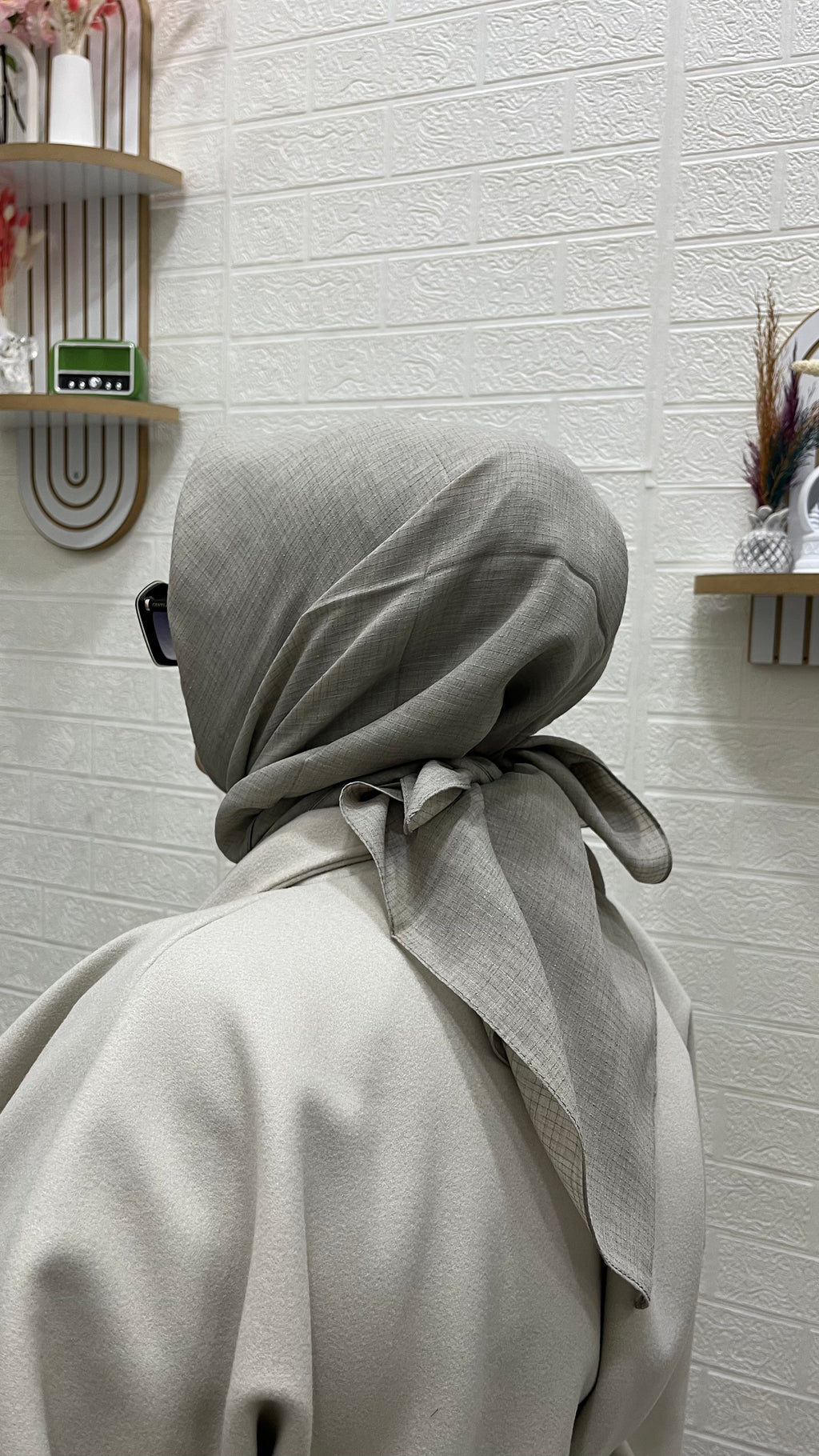 Tela Eşarp Koyu Bej