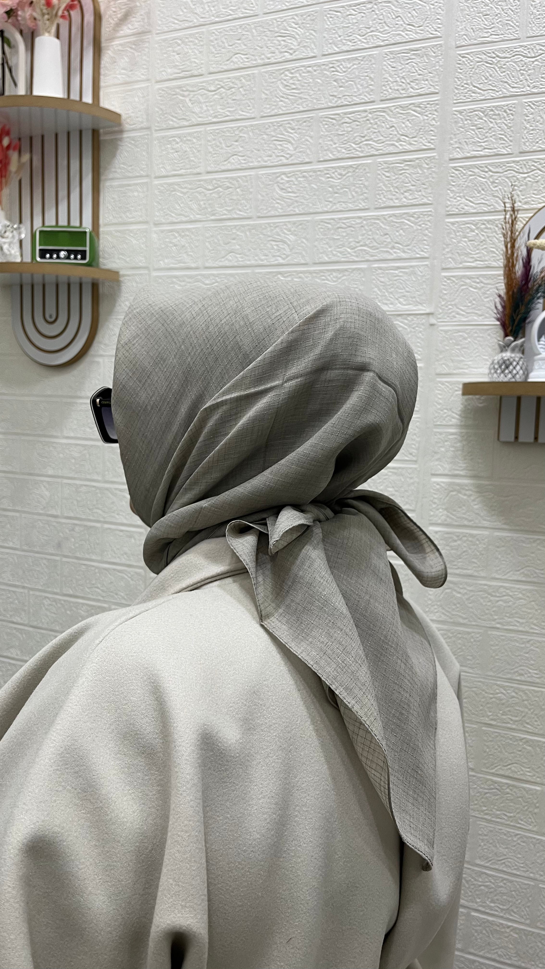 Tela Eşarp Koyu Bej