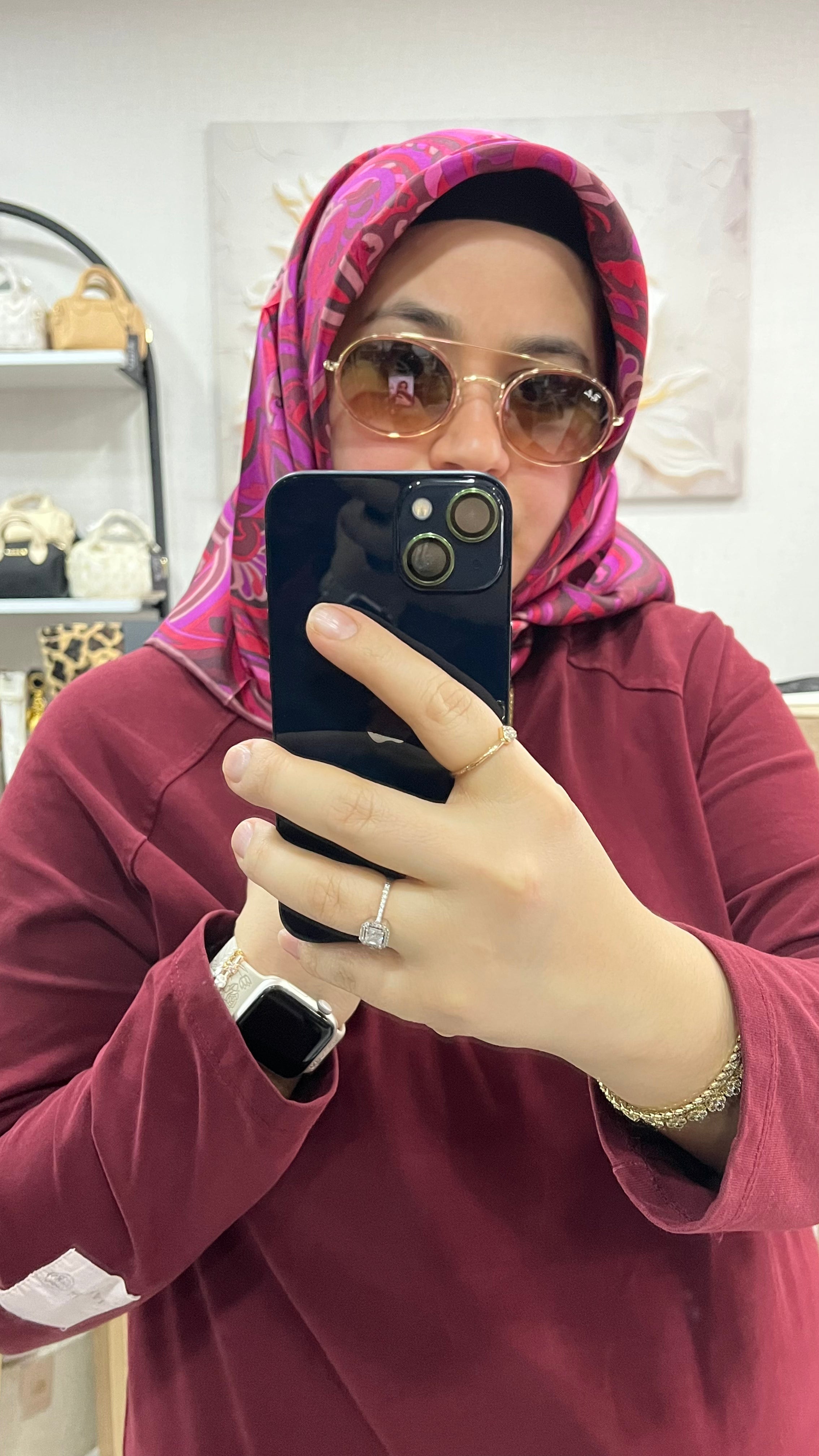 BELLI '25 Kış Twill İpek Eşarp Bordo