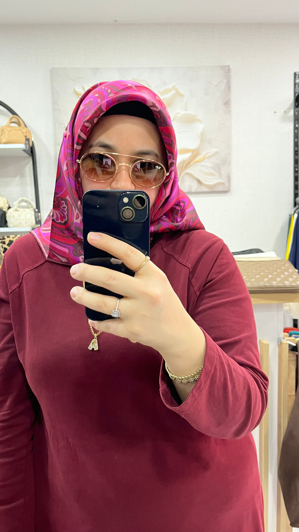 BELLI '25 Kış Twill İpek Eşarp Bordo