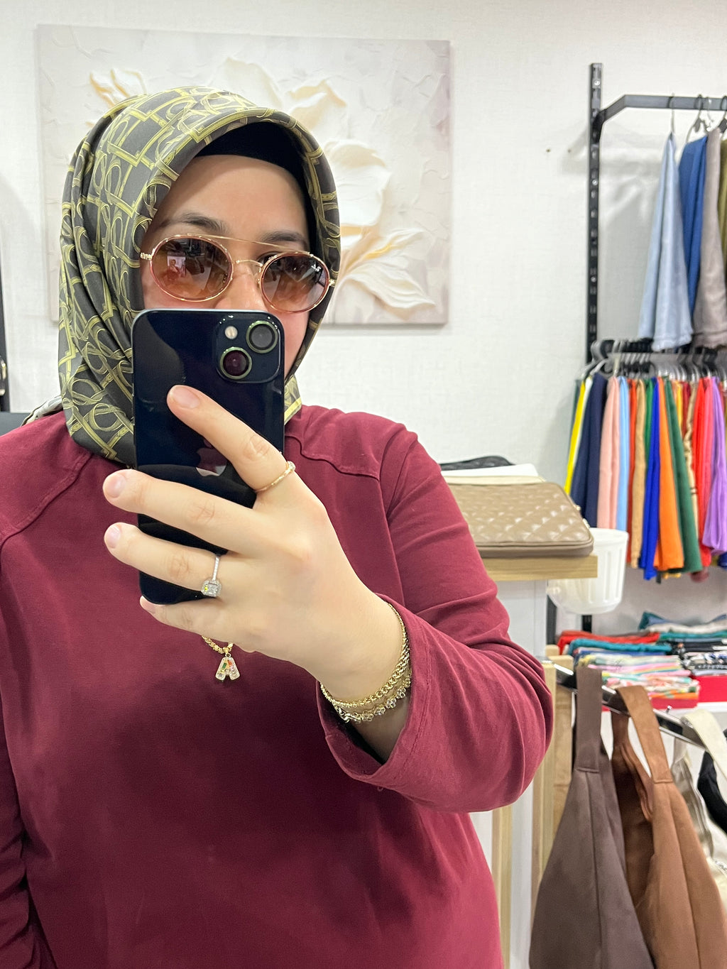 BELLI '25 Kış Twill İpek Eşarp Ceviz