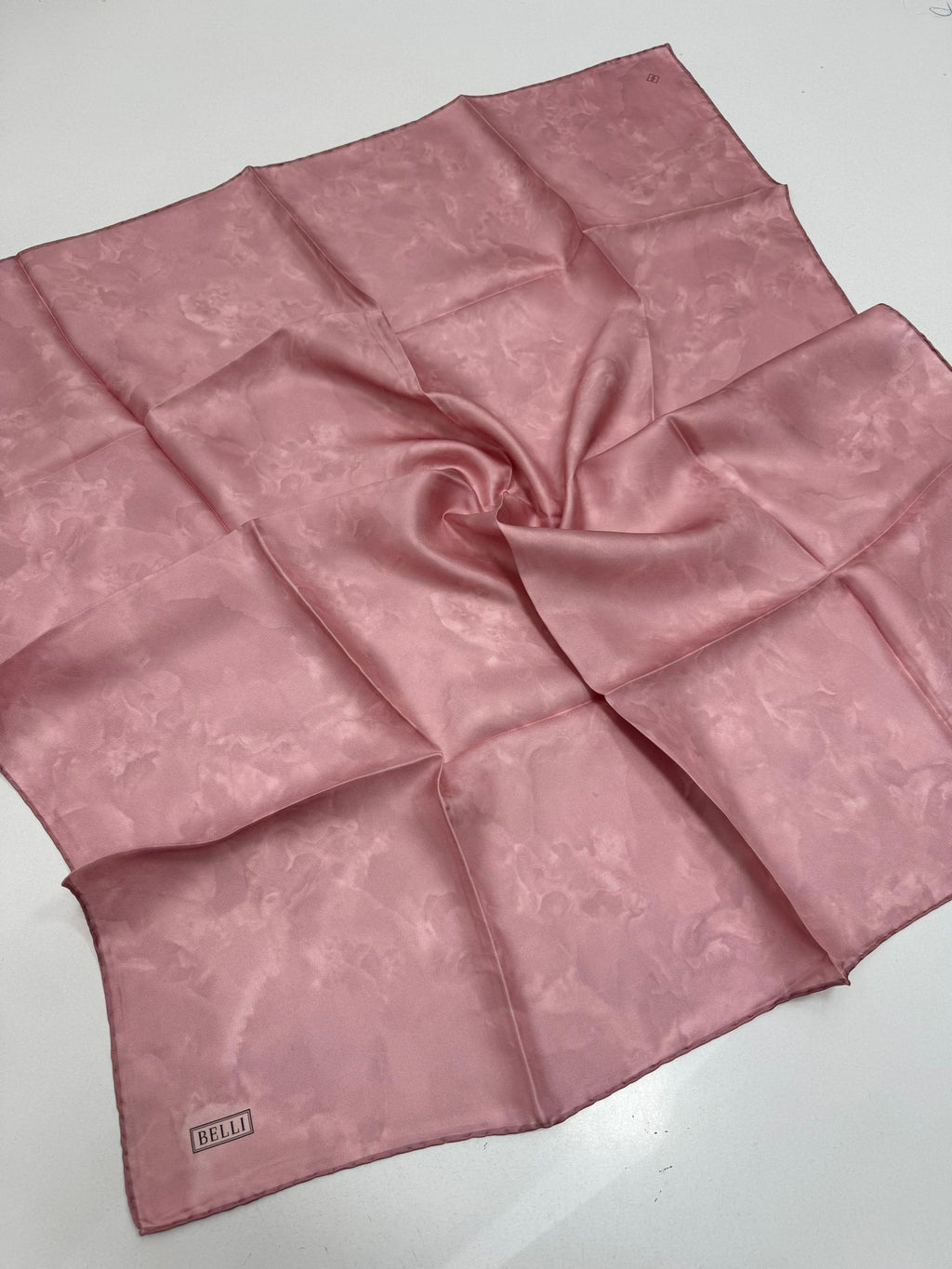 Belli'27 Kış Twill İpek Eşarp Pembe