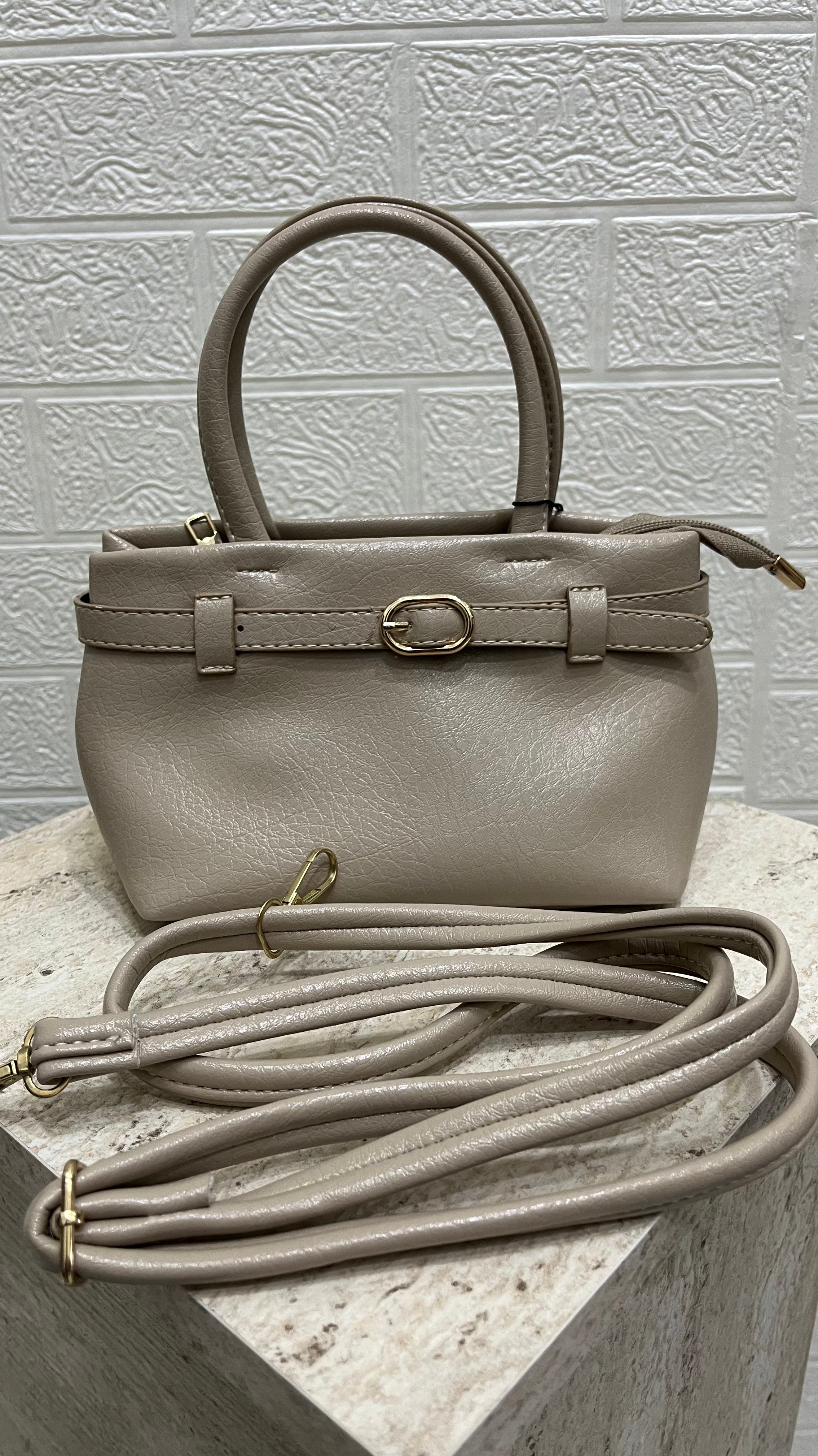 Deri Model Bej Çanta