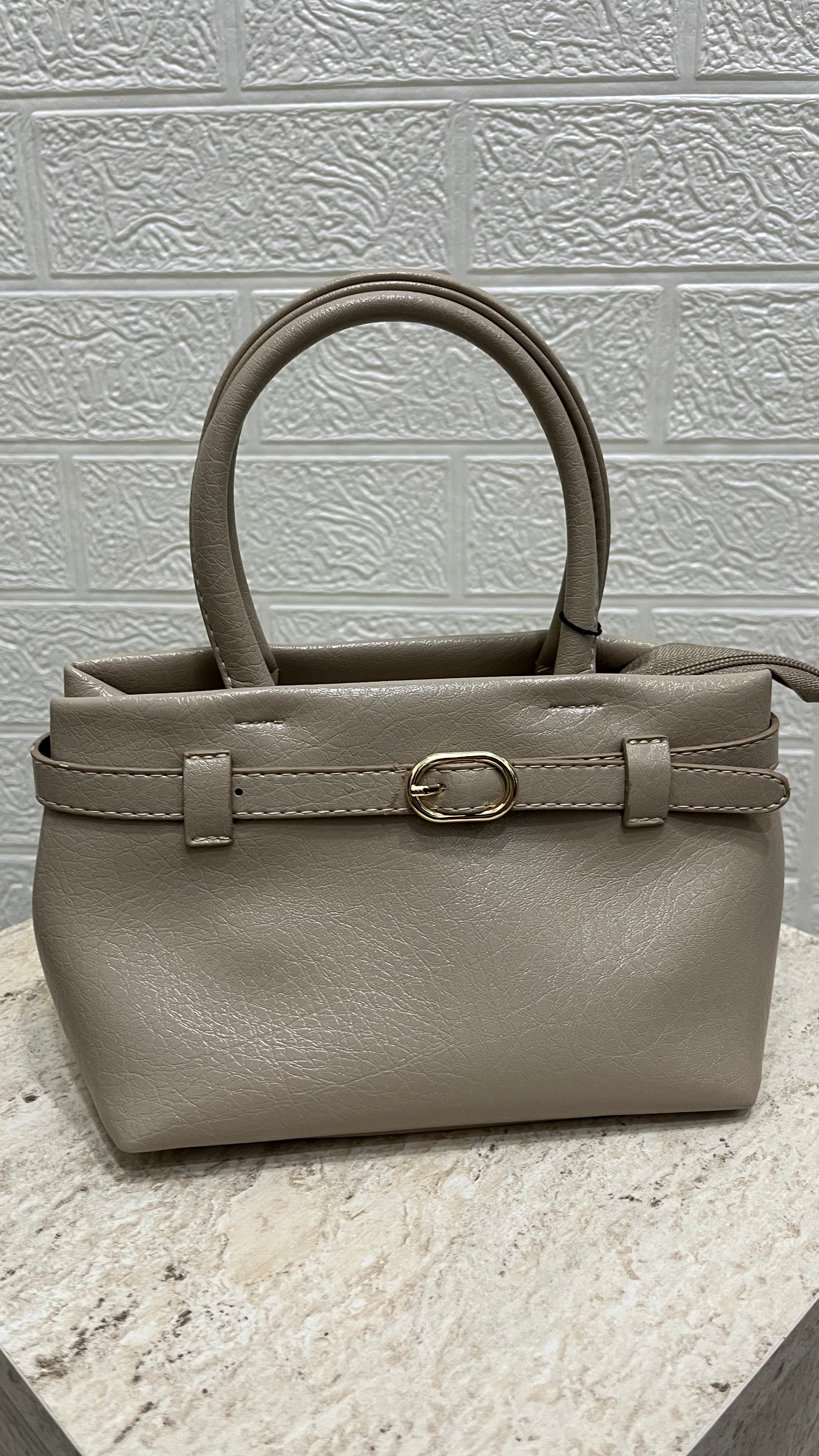 Deri Model Bej Çanta