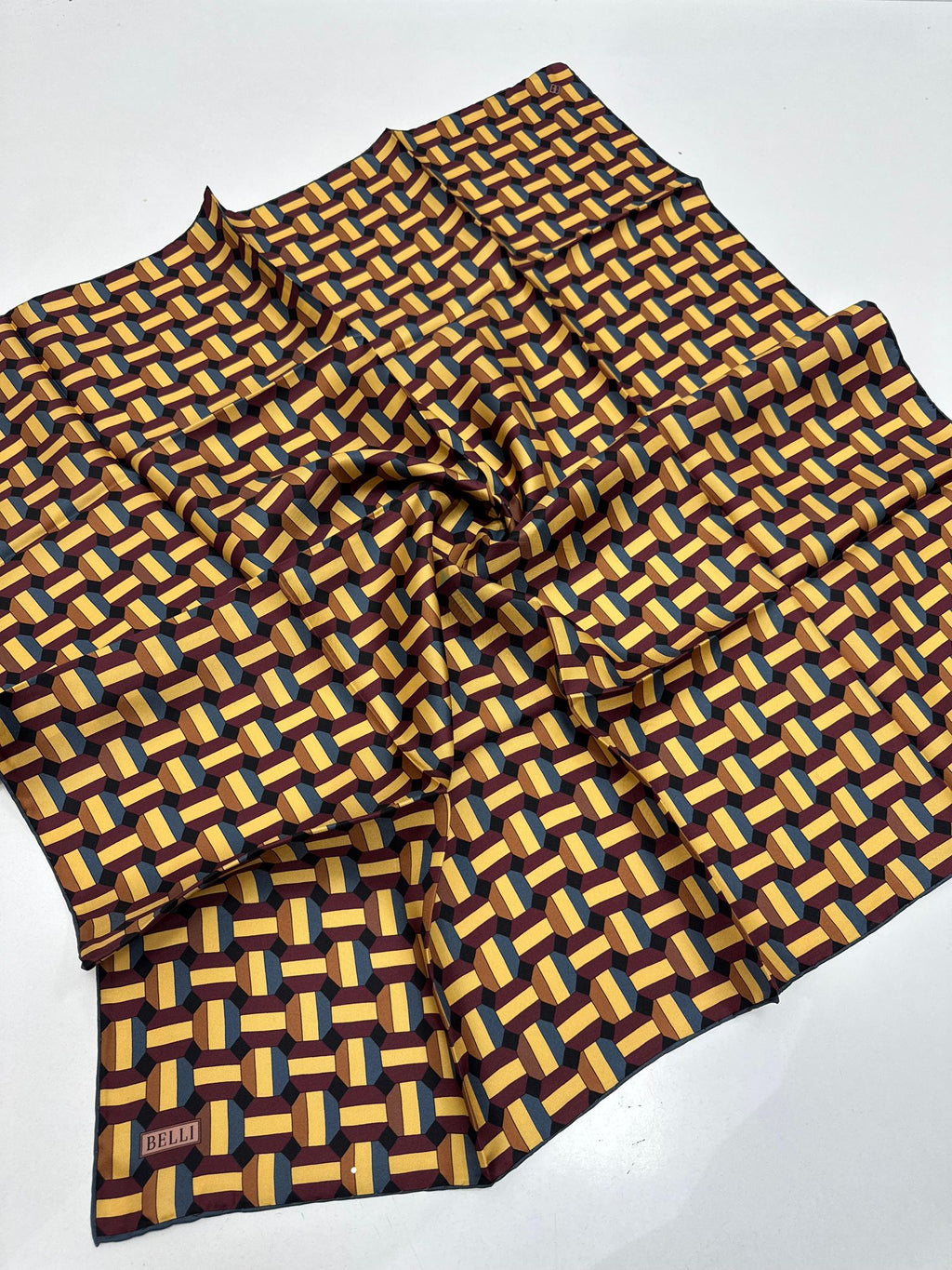Belli'27 Kış Twill İpek Eşarp Taba