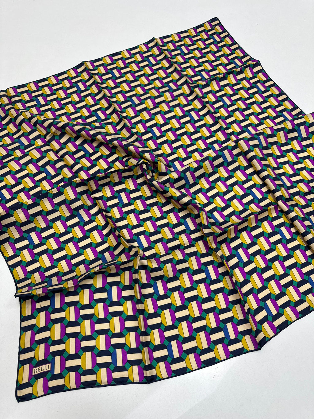 Belli'27 Kış Twill İpek Eşarp Sarı
