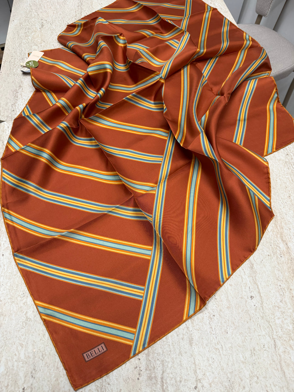 Belli'27 Kış Twill İpek Eşarp Kiremit