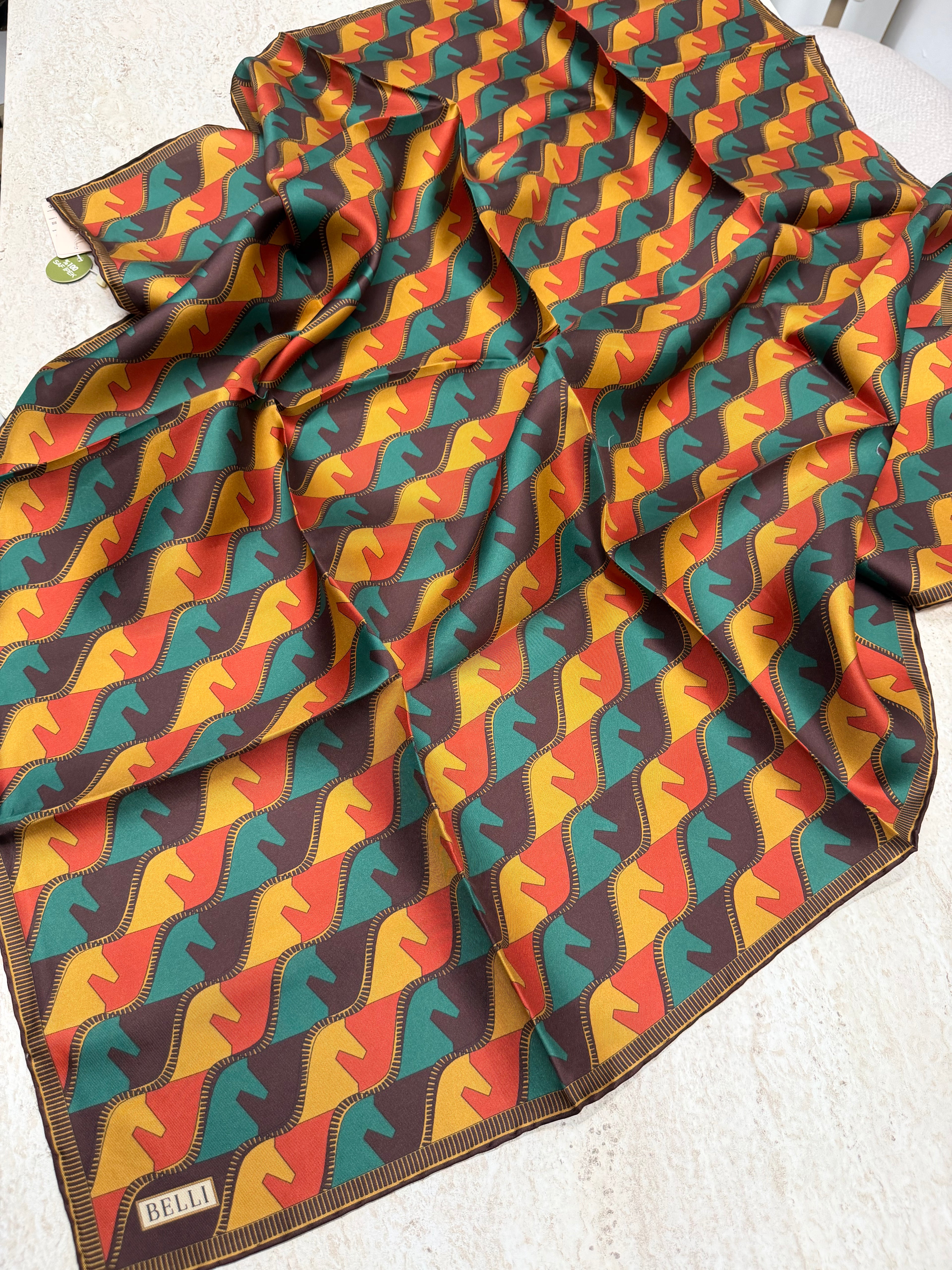 Belli'27 Kış Twill İpek Koyu Yeşil