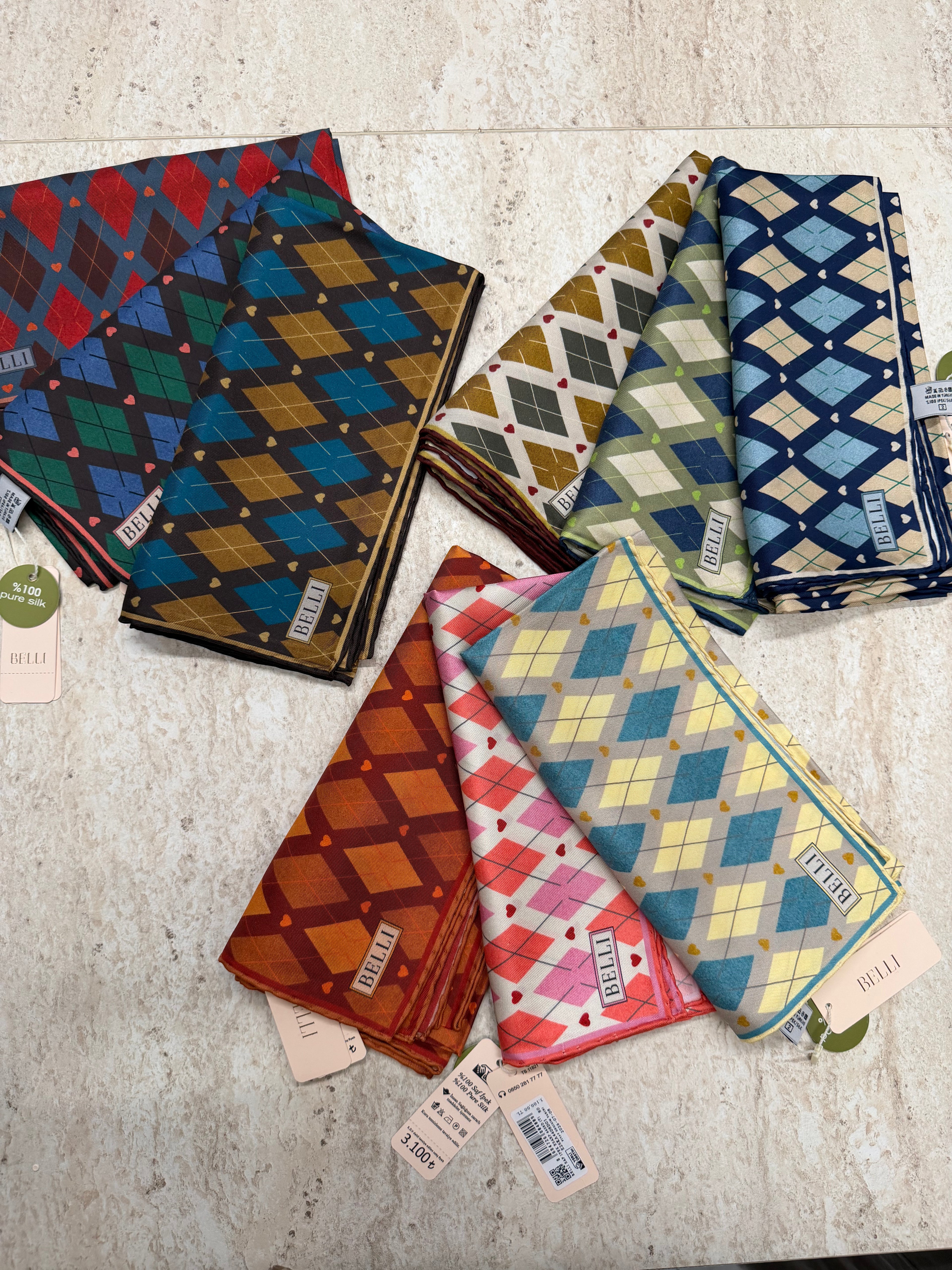Belli '27 Kış Twill İpek Eşarp Kiremit