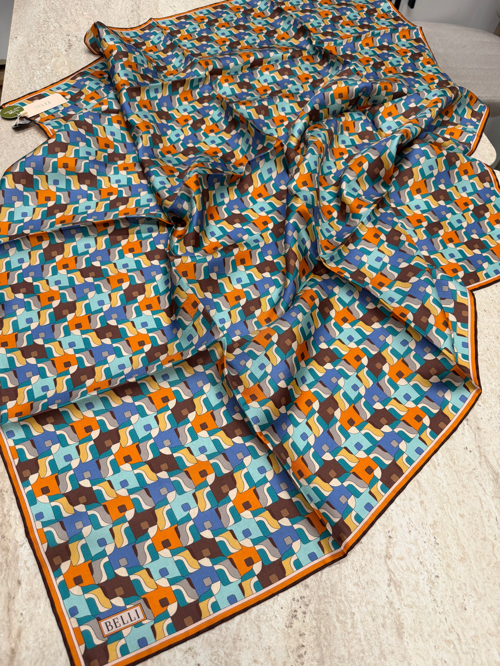 Belli'27 Kış Twill İpek Eşarp Very Pery