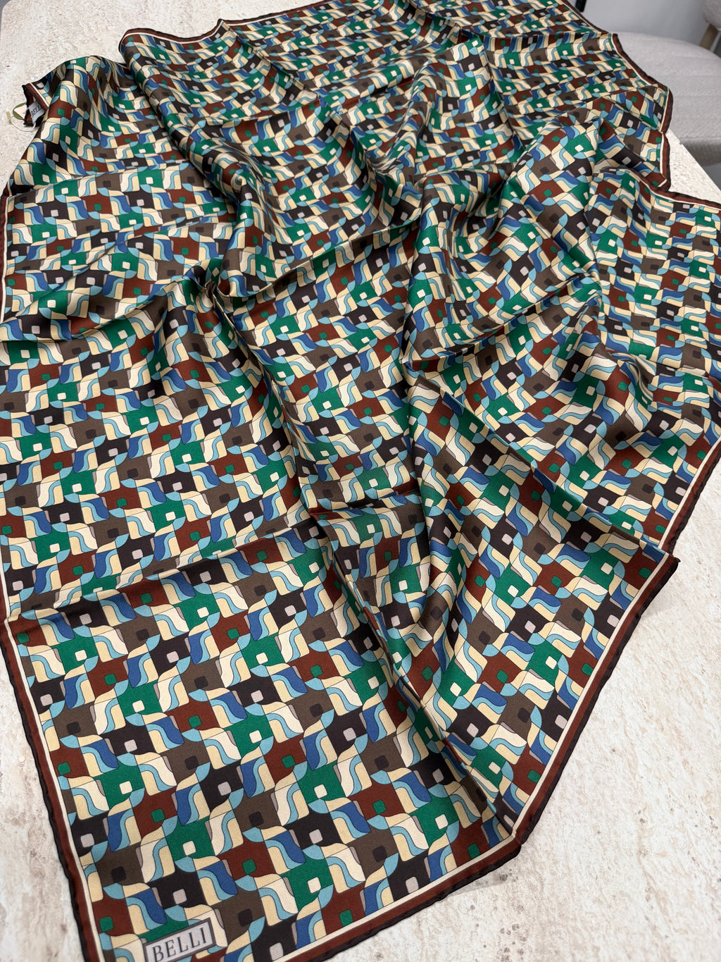 Belli'27 Kış Twill İpek Eşarp Benetton