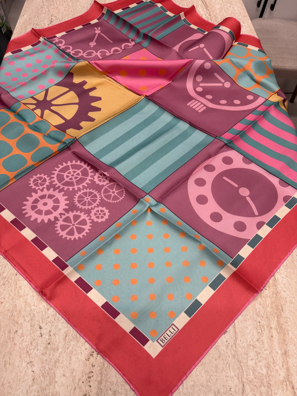 Belli'27 Kış Twill İpek Eşarp Lila