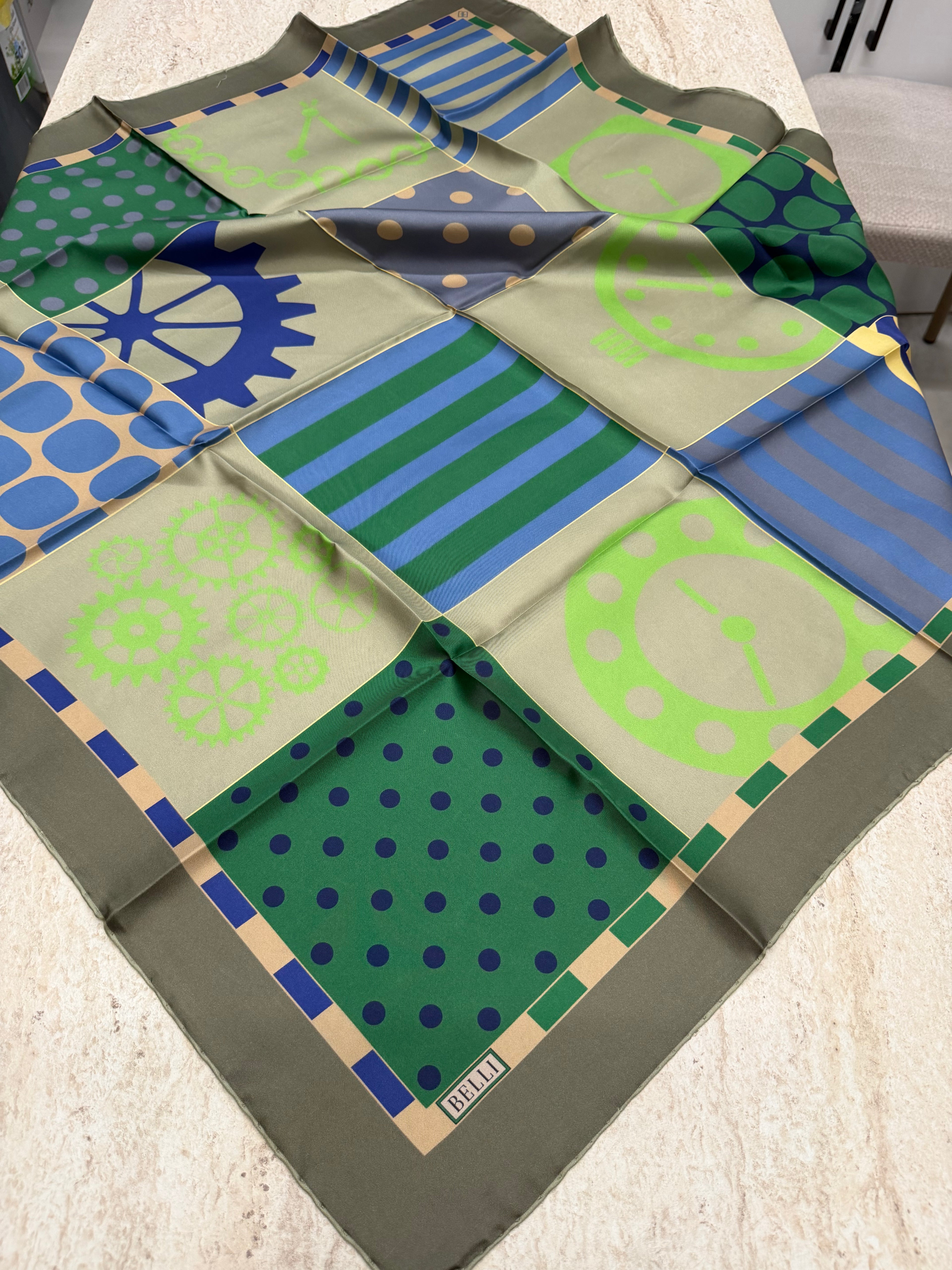 Belli'27 Kış Twill İpek Eşarp Çağla