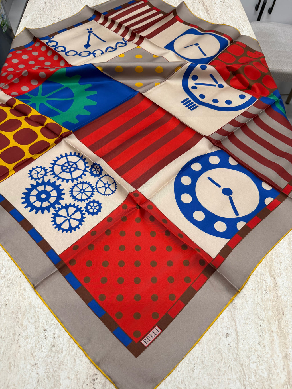 Belli'27 Kış Twill İpek Eşarp Vizon