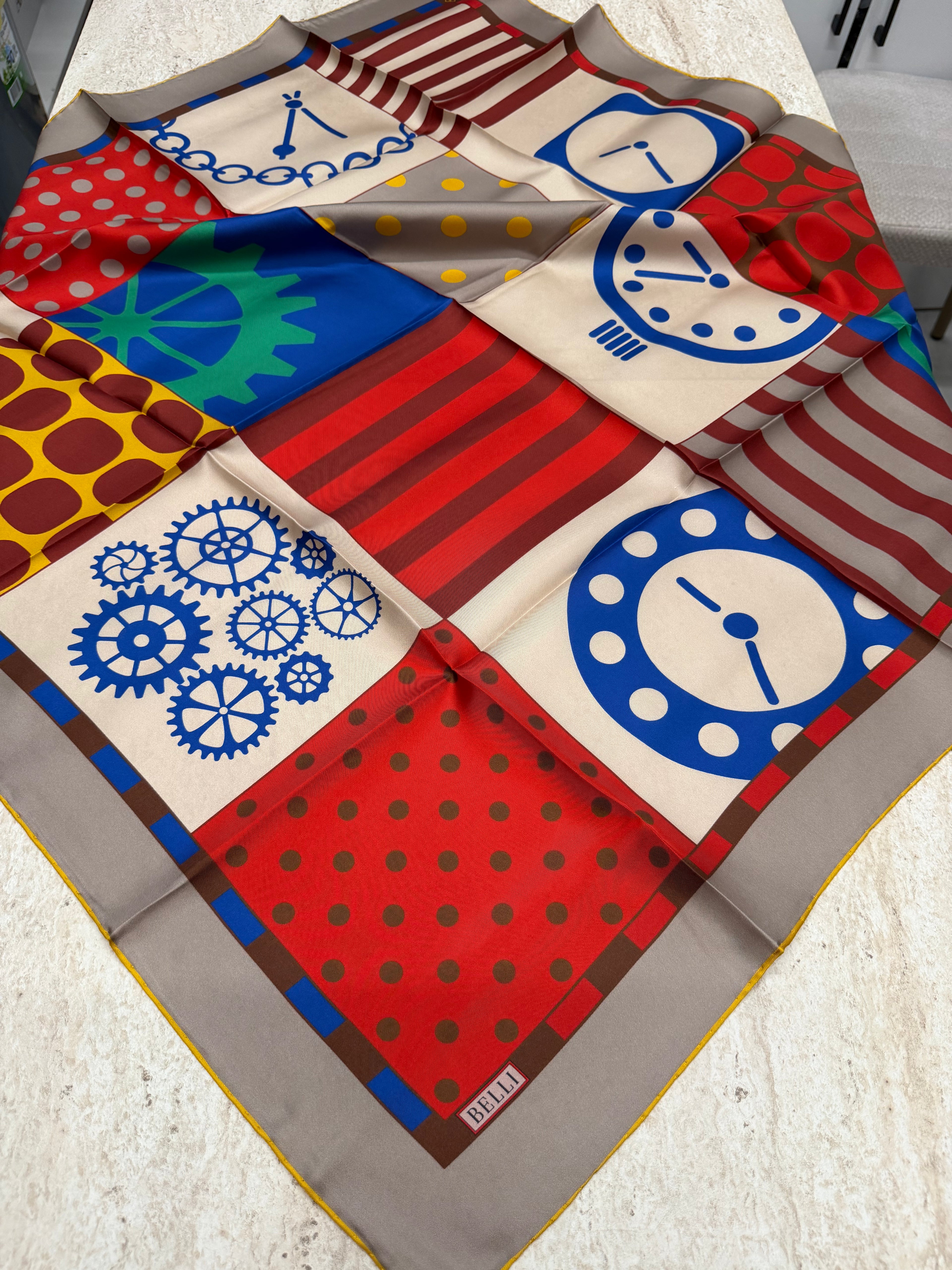 Belli'27 Kış Twill İpek Eşarp Vizon