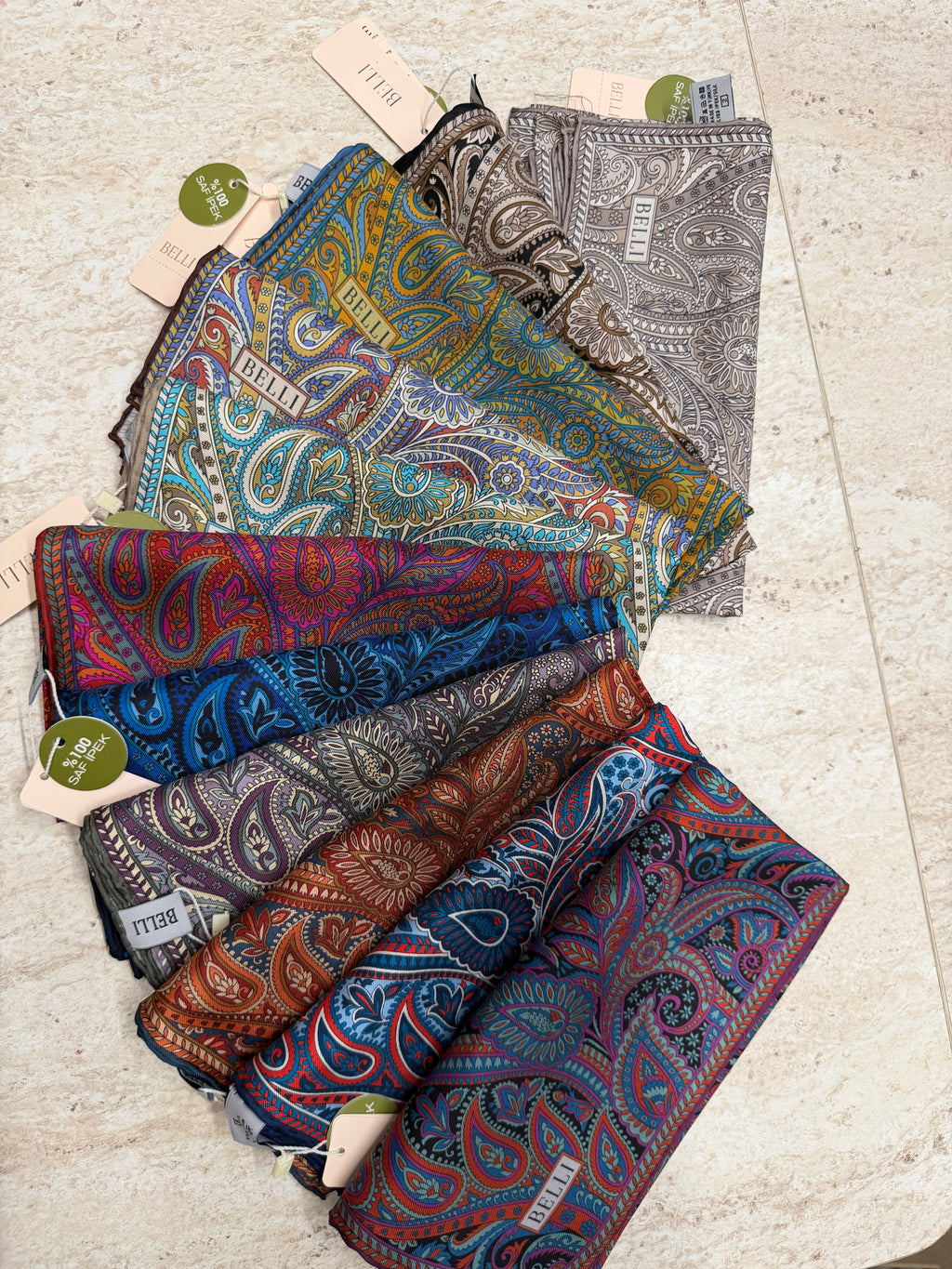 Belli '27 Kış Twill İpek Eşarp Mor