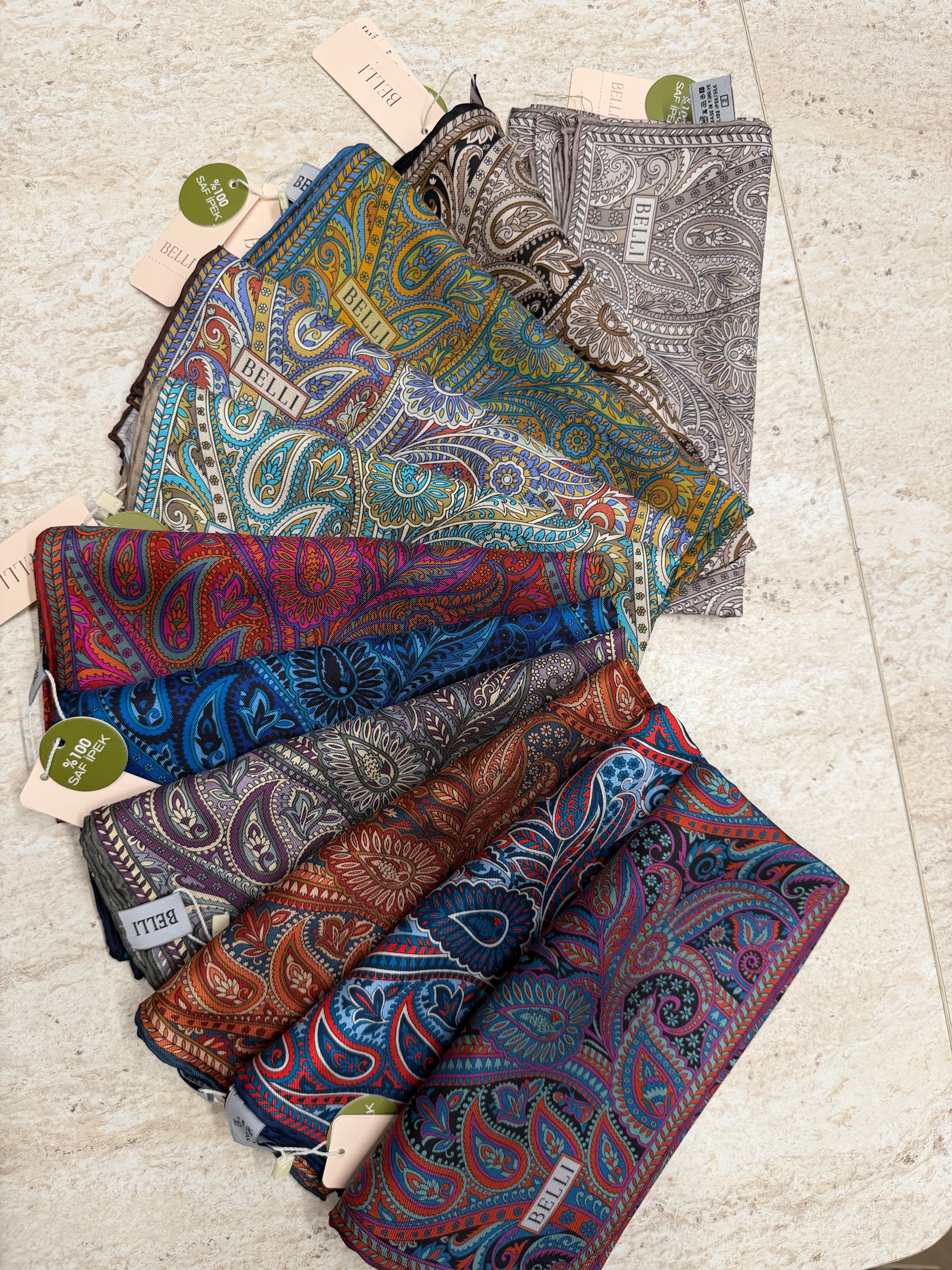 Belli '27 Kış Twill İpek Eşarp Mor
