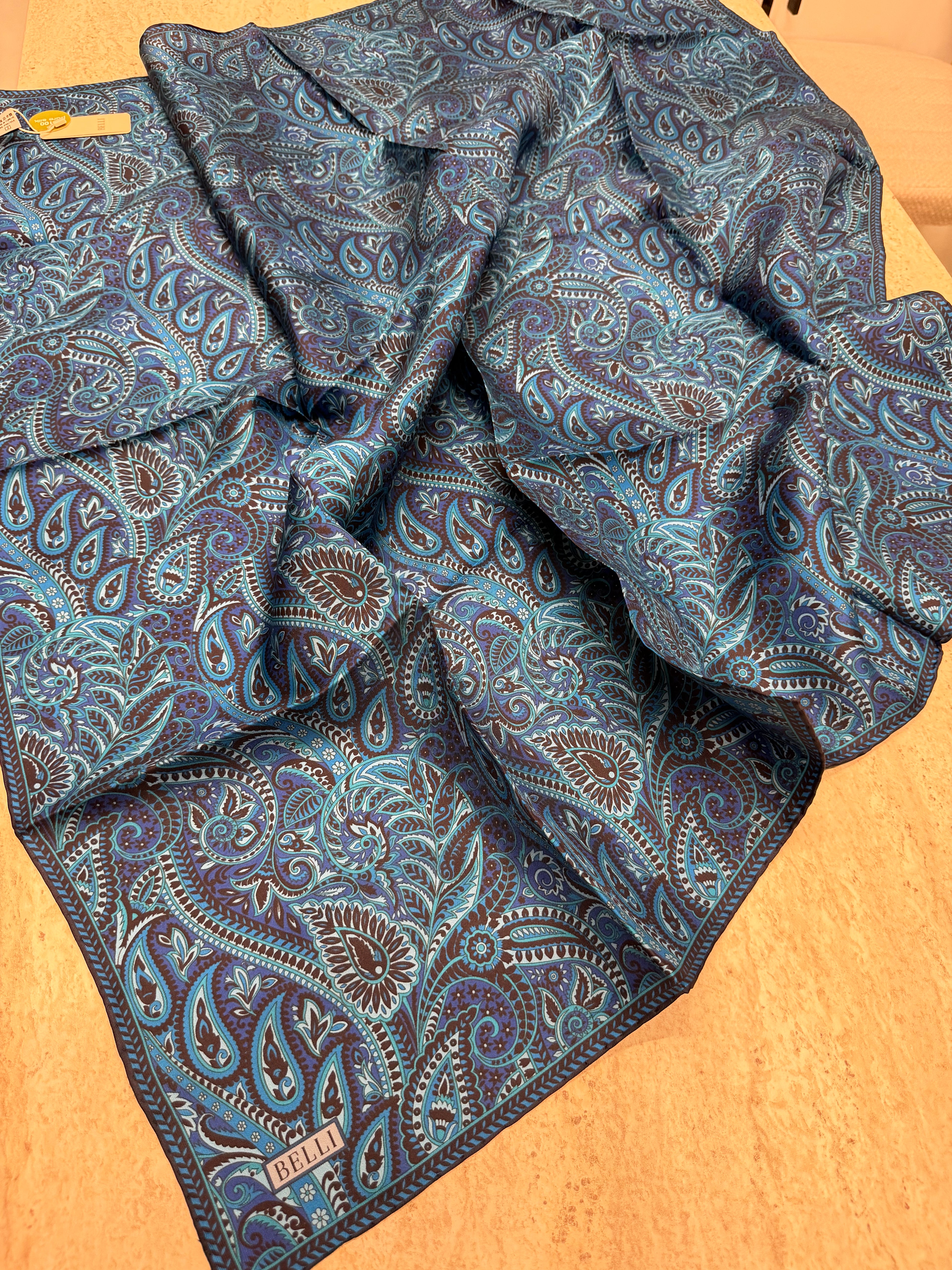 Belli '27 Kış Twill İpek Eşarp Saks
