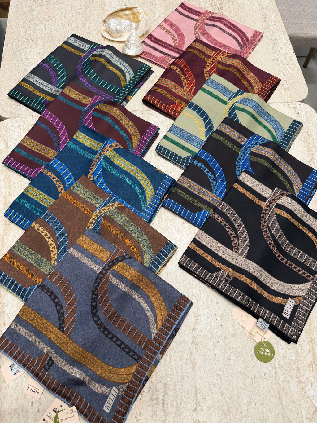 Belli '27 Kış Twill İpek Eşarp Antrasit
