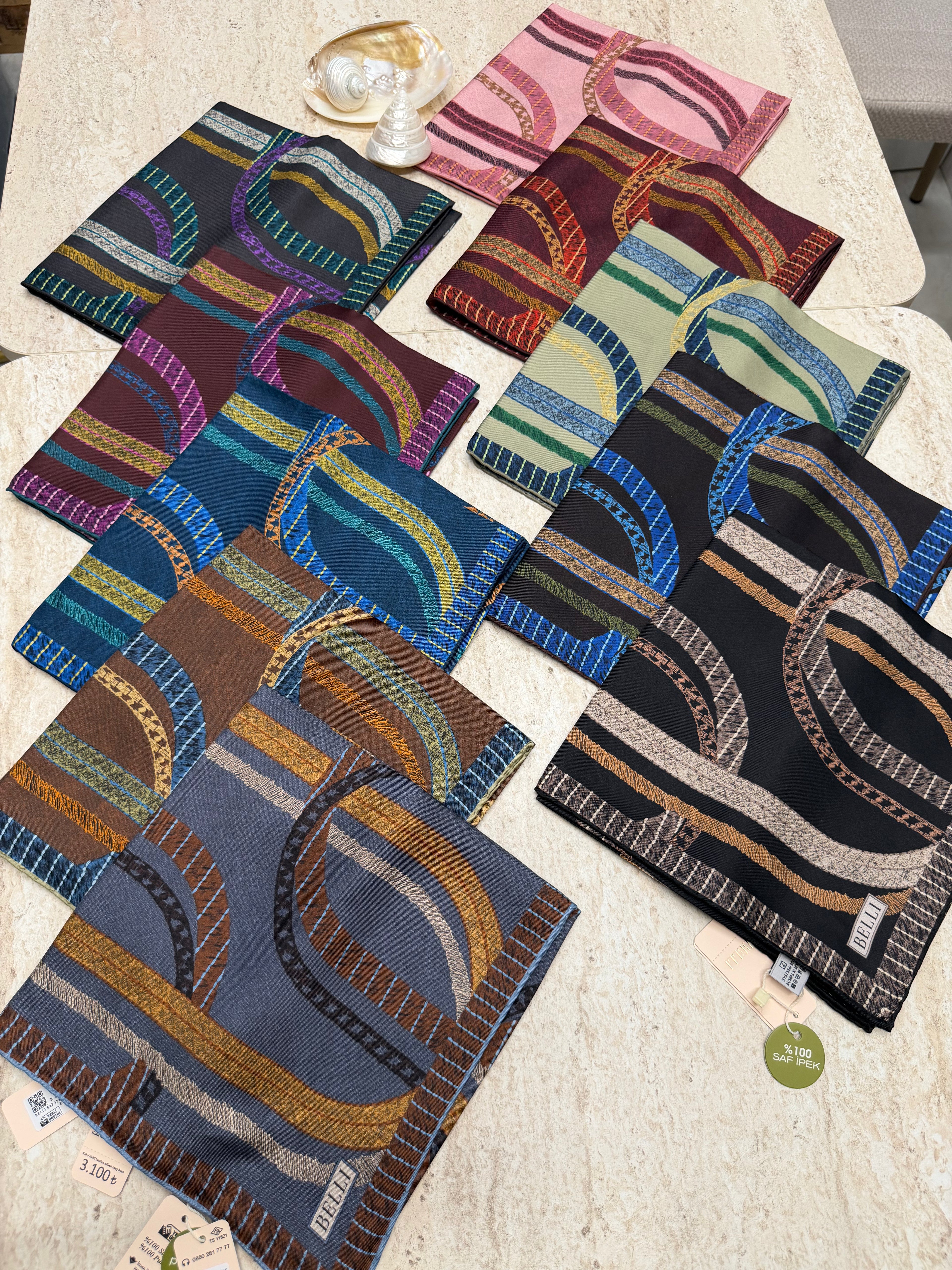 Belli '27 Kış Twill İpek Eşarp Antrasit